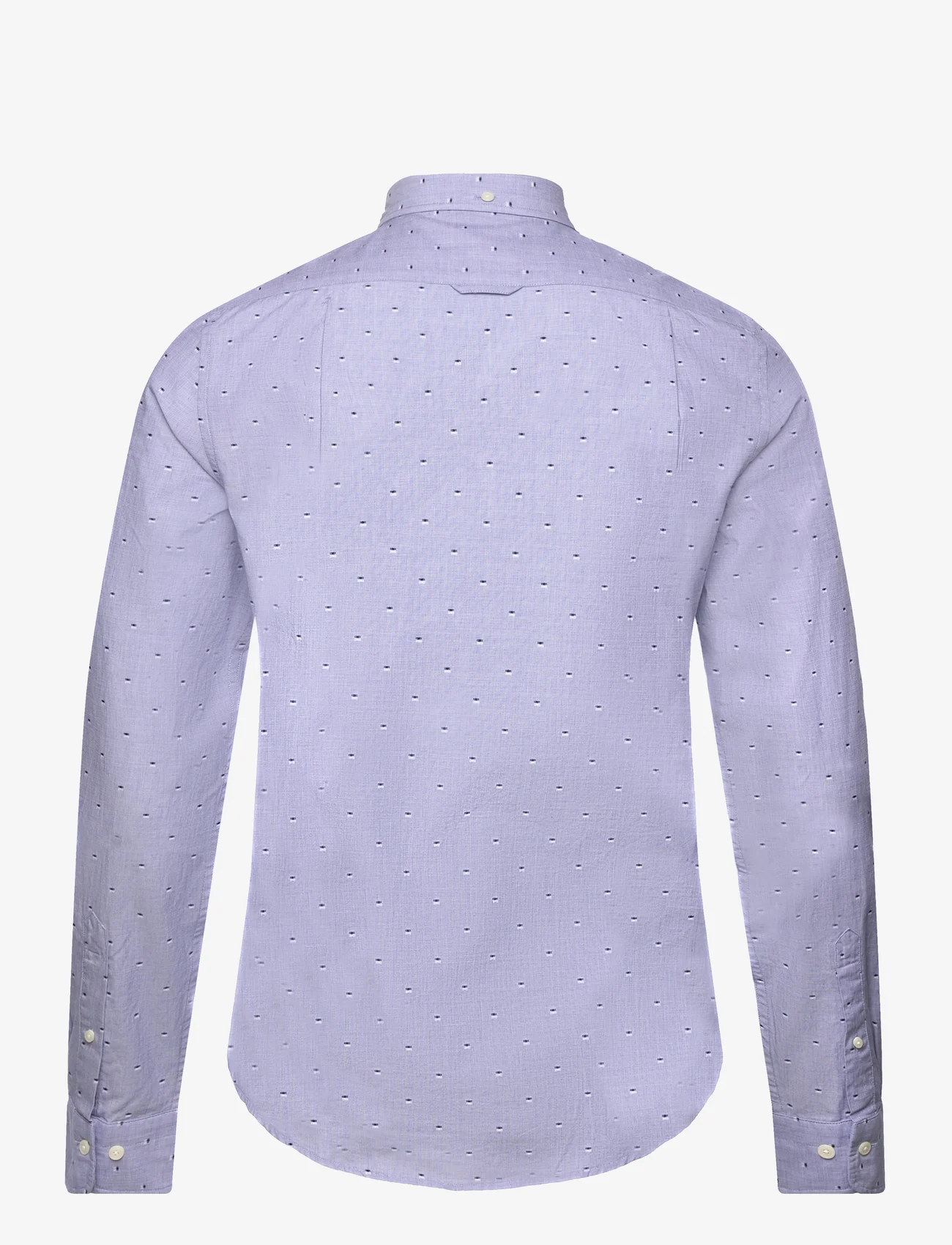 GANT - D1. SLIM DOBBY DOT SHIRT - casual skjorter - college blue - 1