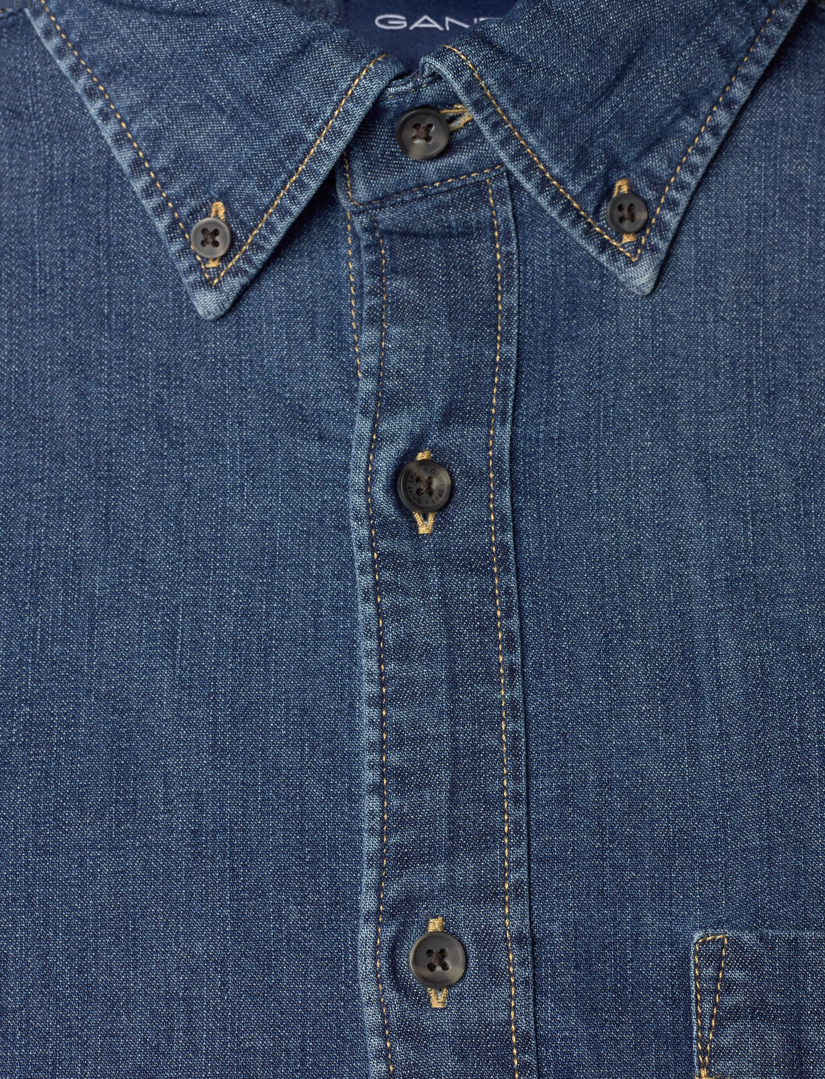 GANT - D1. SLIM DENIM SHIRT - dark indigo - 2