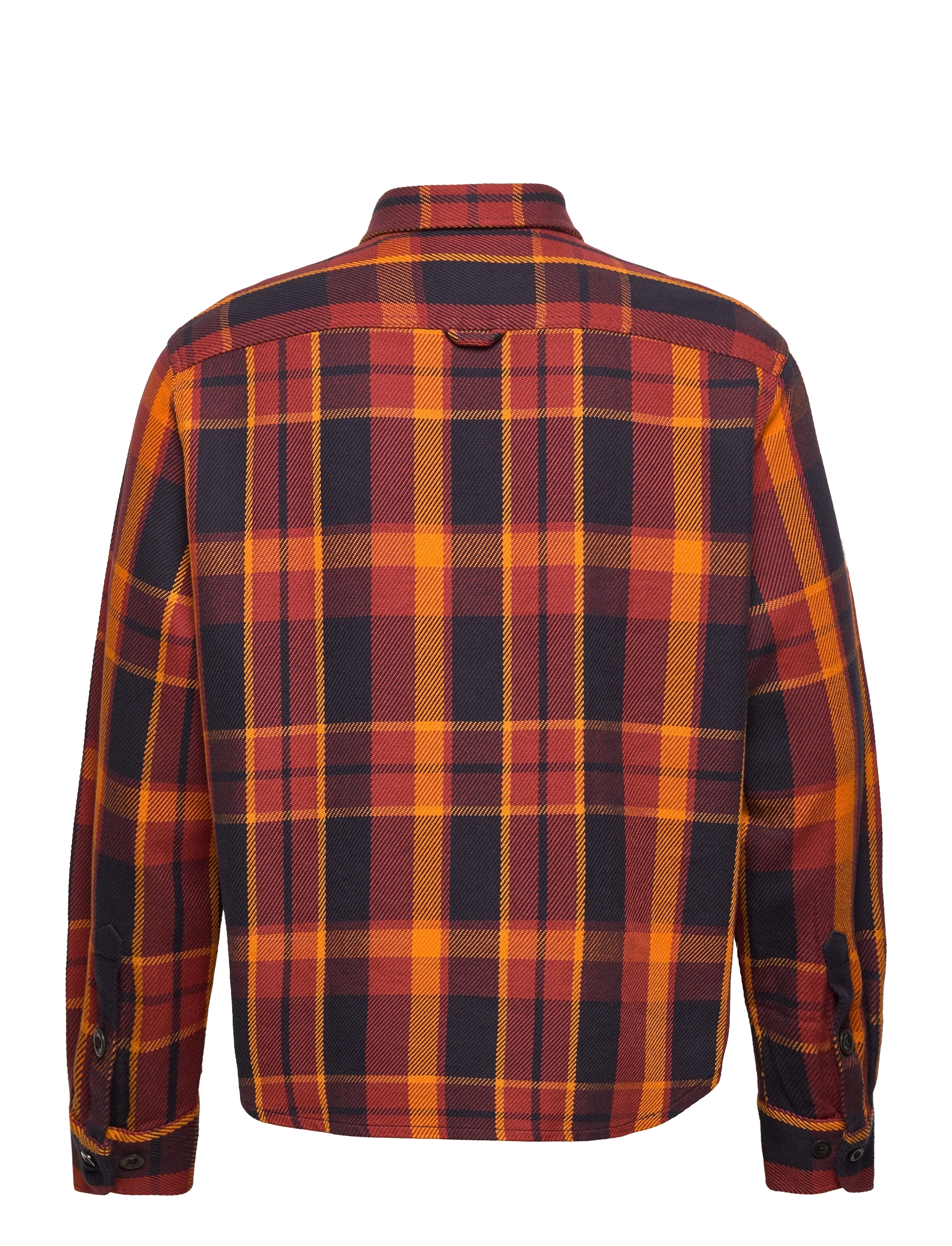 GANT - D1. HEAVY TWILL CHECK OVERSHIRT - burgundy - 1