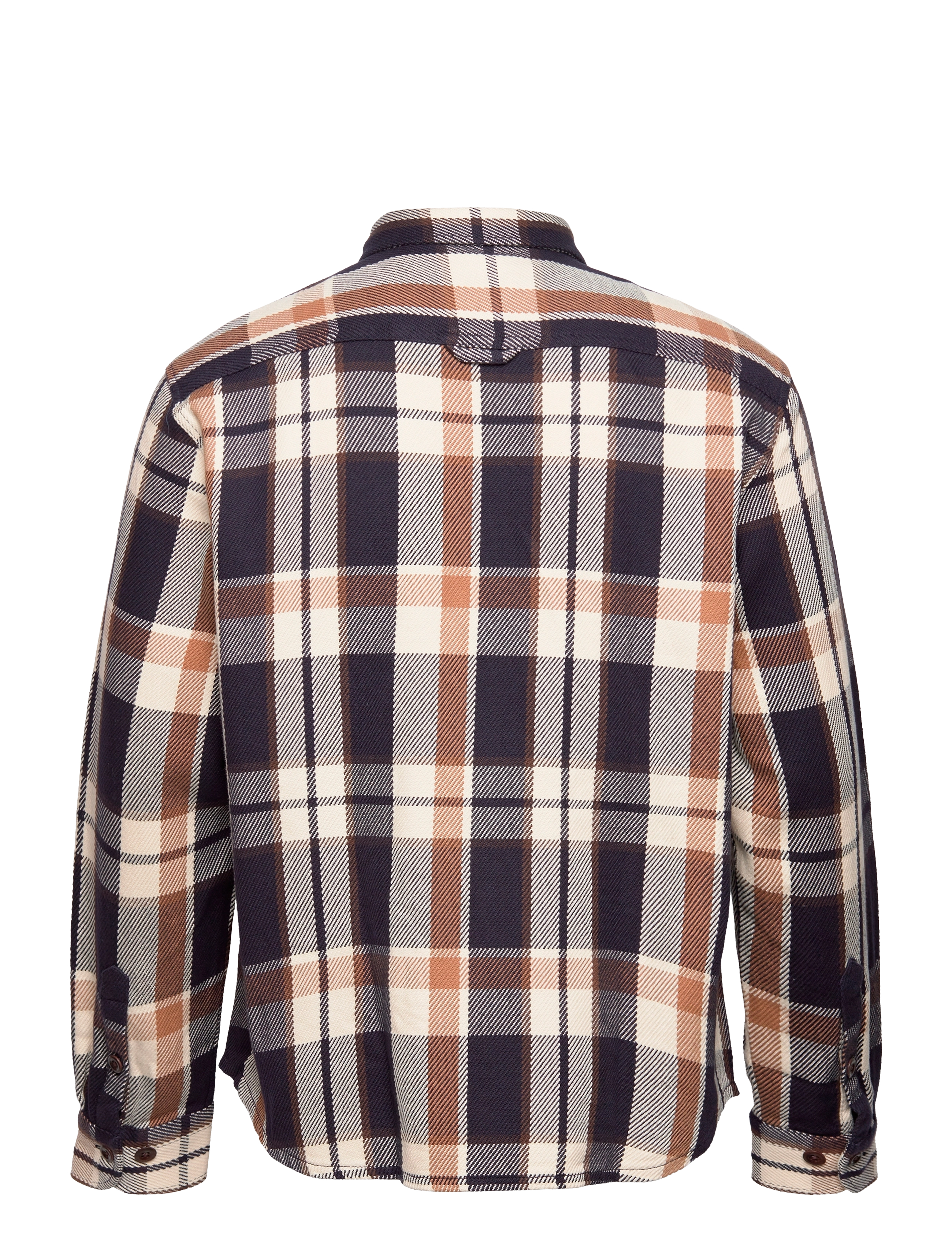 GANT - D1. HEAVY TWILL CHECK OVERSHIRT - vintage cream - 1
