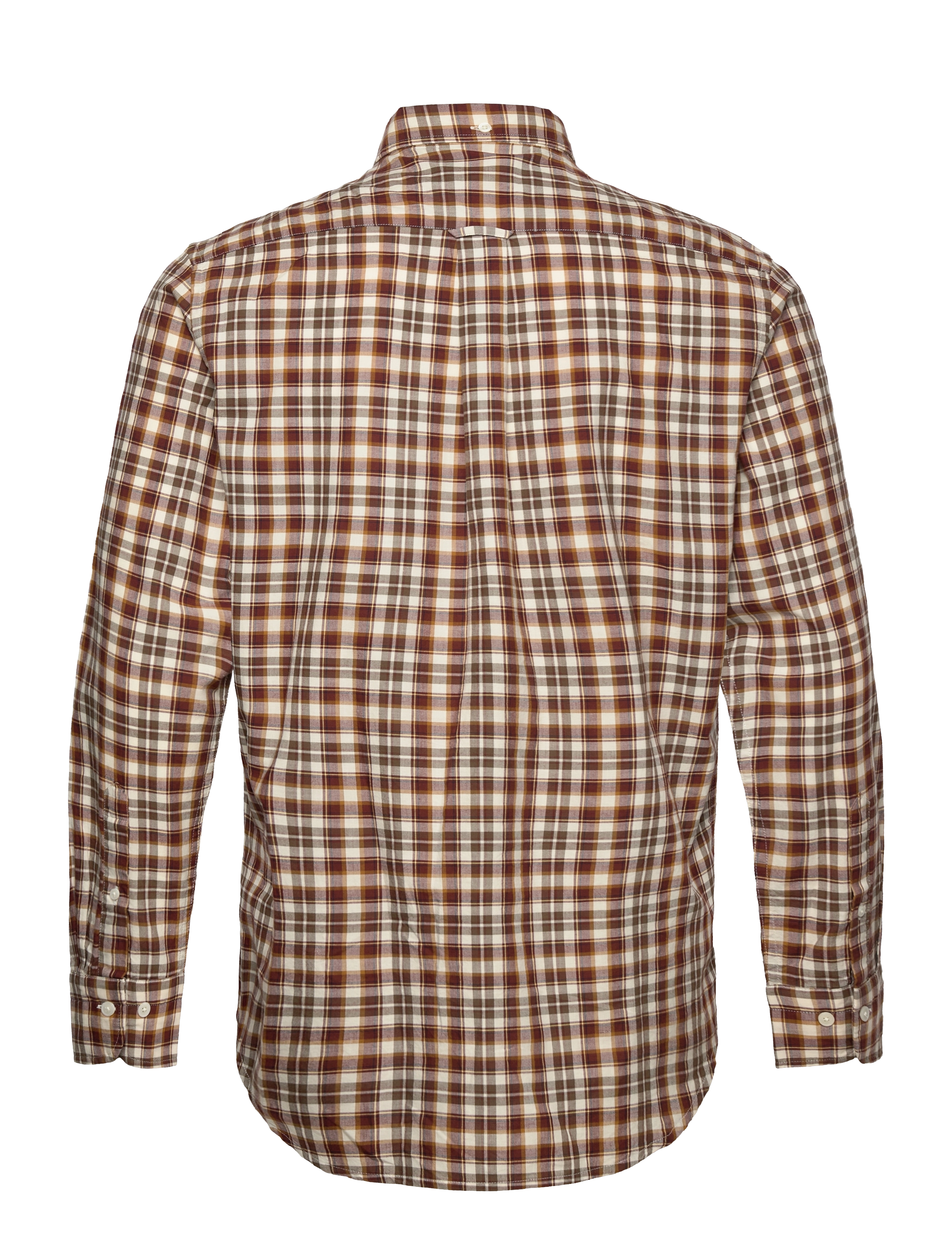 GANT - D1. REG BROADCLOTH TARTAN SHIRT - cocoa bean - 1