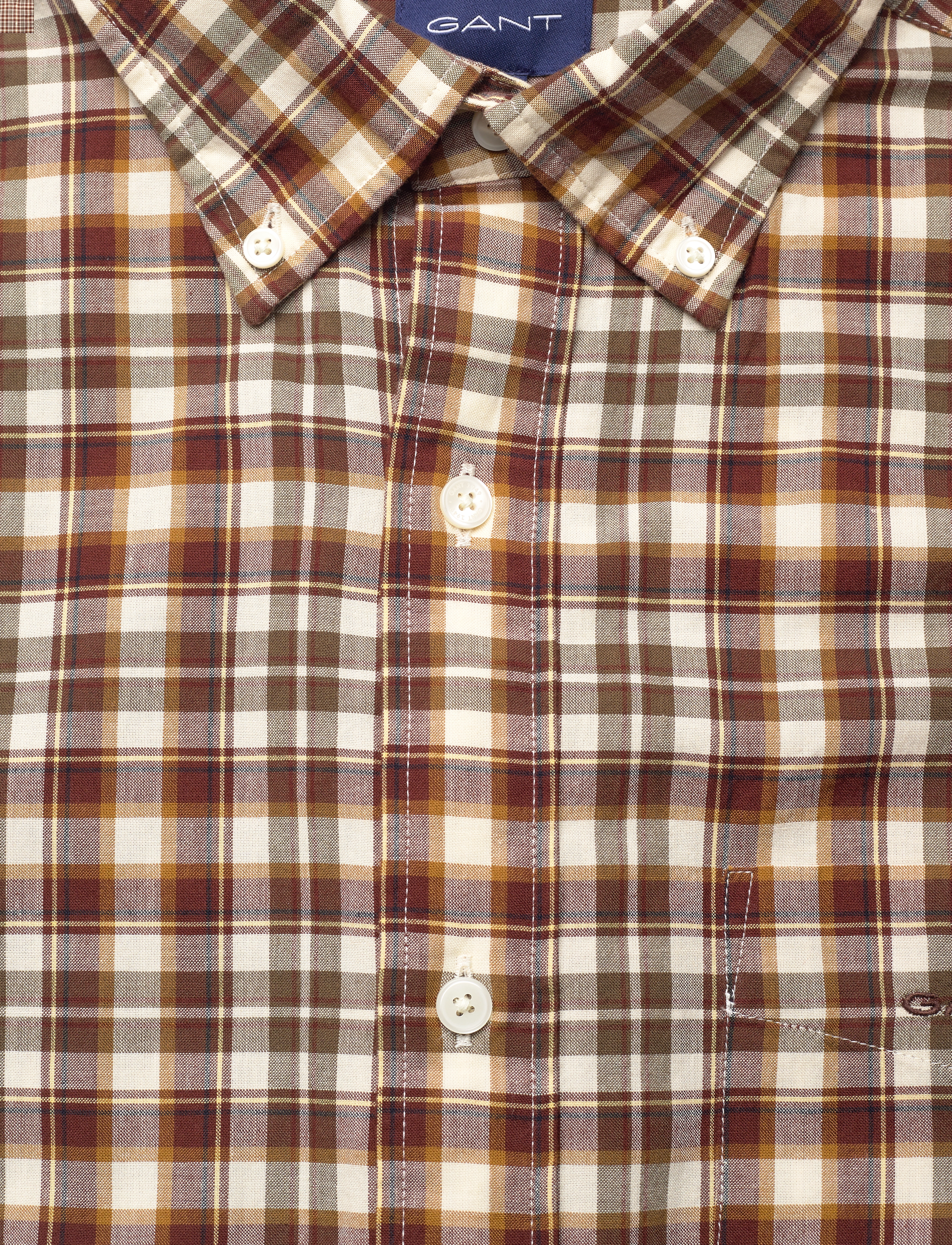 GANT - D1. REG BROADCLOTH TARTAN SHIRT - cocoa bean - 2