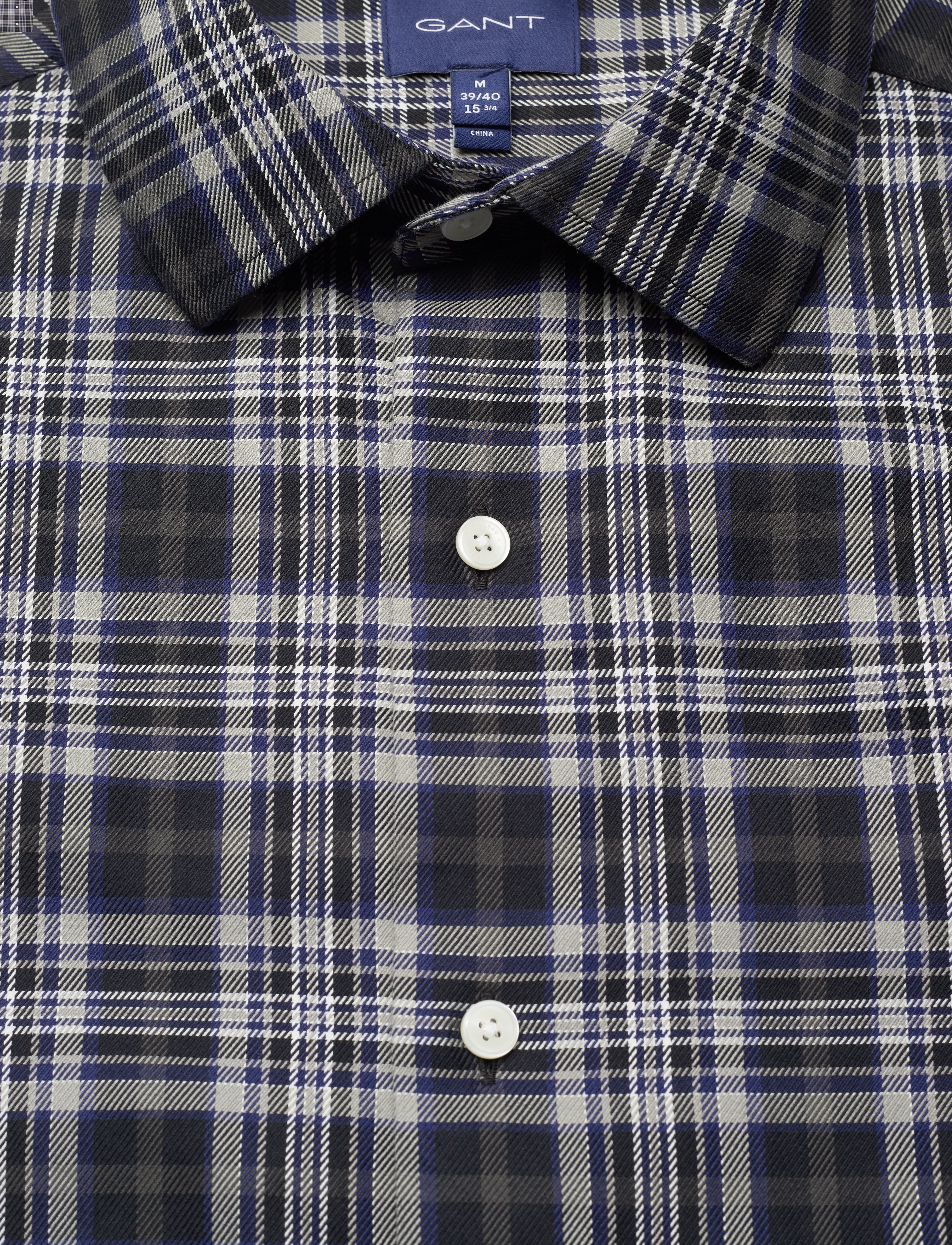 GANT - D2. SLIM TWILL CHECK SHIRT - persian blue - 2