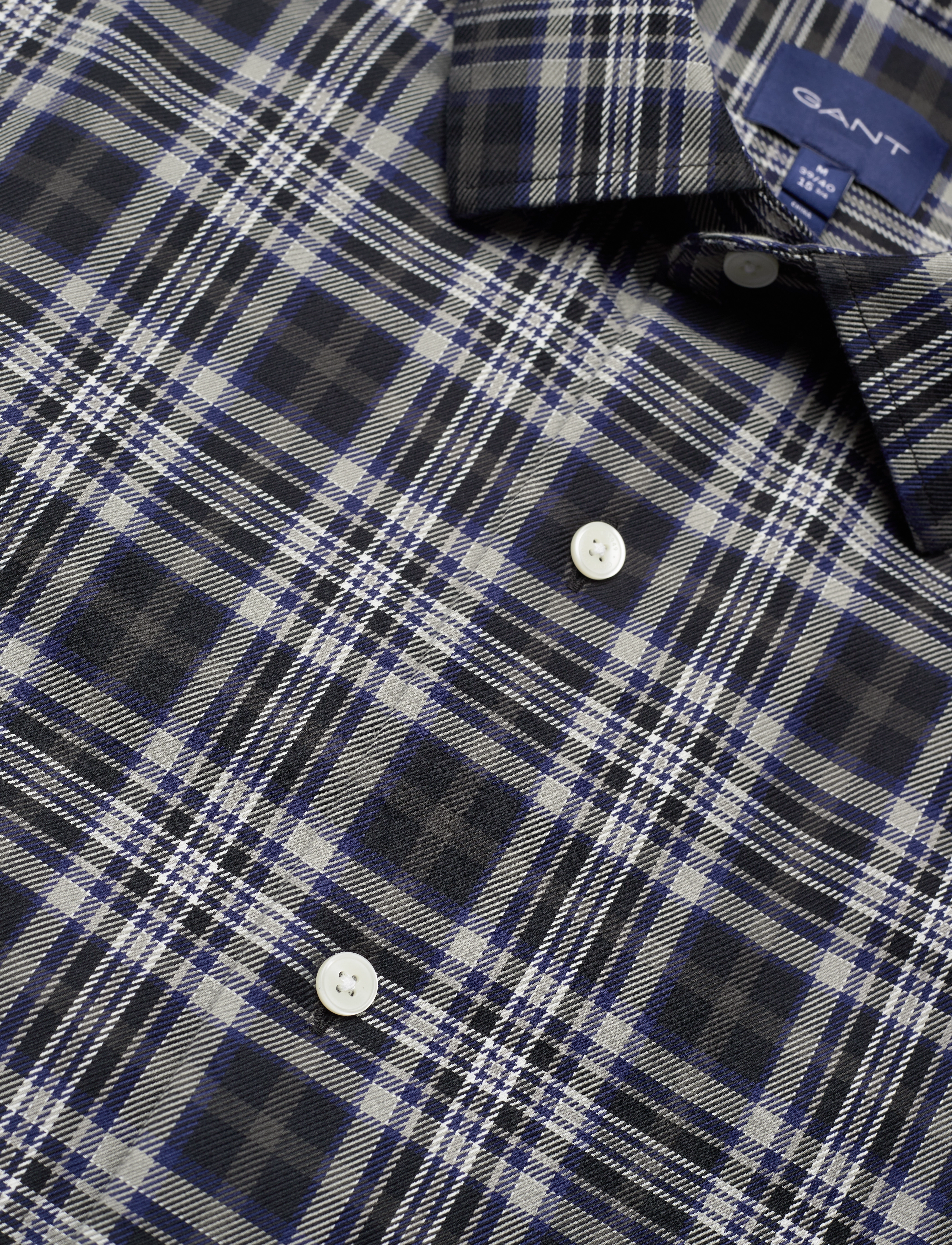 GANT - D2. SLIM TWILL CHECK SHIRT - persian blue - 3