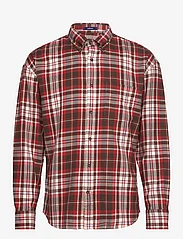 GANT - D2. OS HEAVY TWILL CHECK SHIRT - rutiga skjortor - rich brown - 0