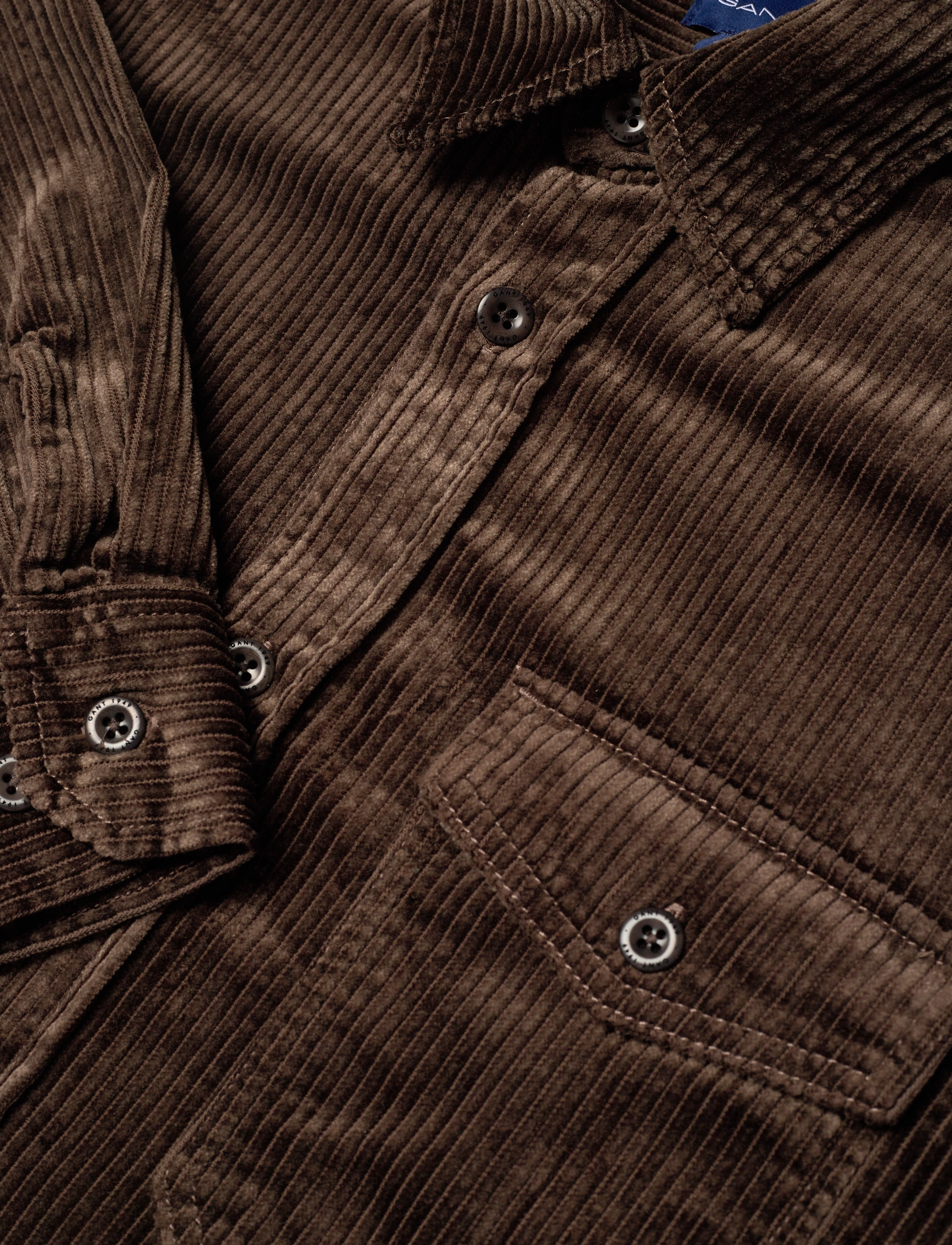 GANT - D2. CORD OVERSHIRT - rich brown - 3