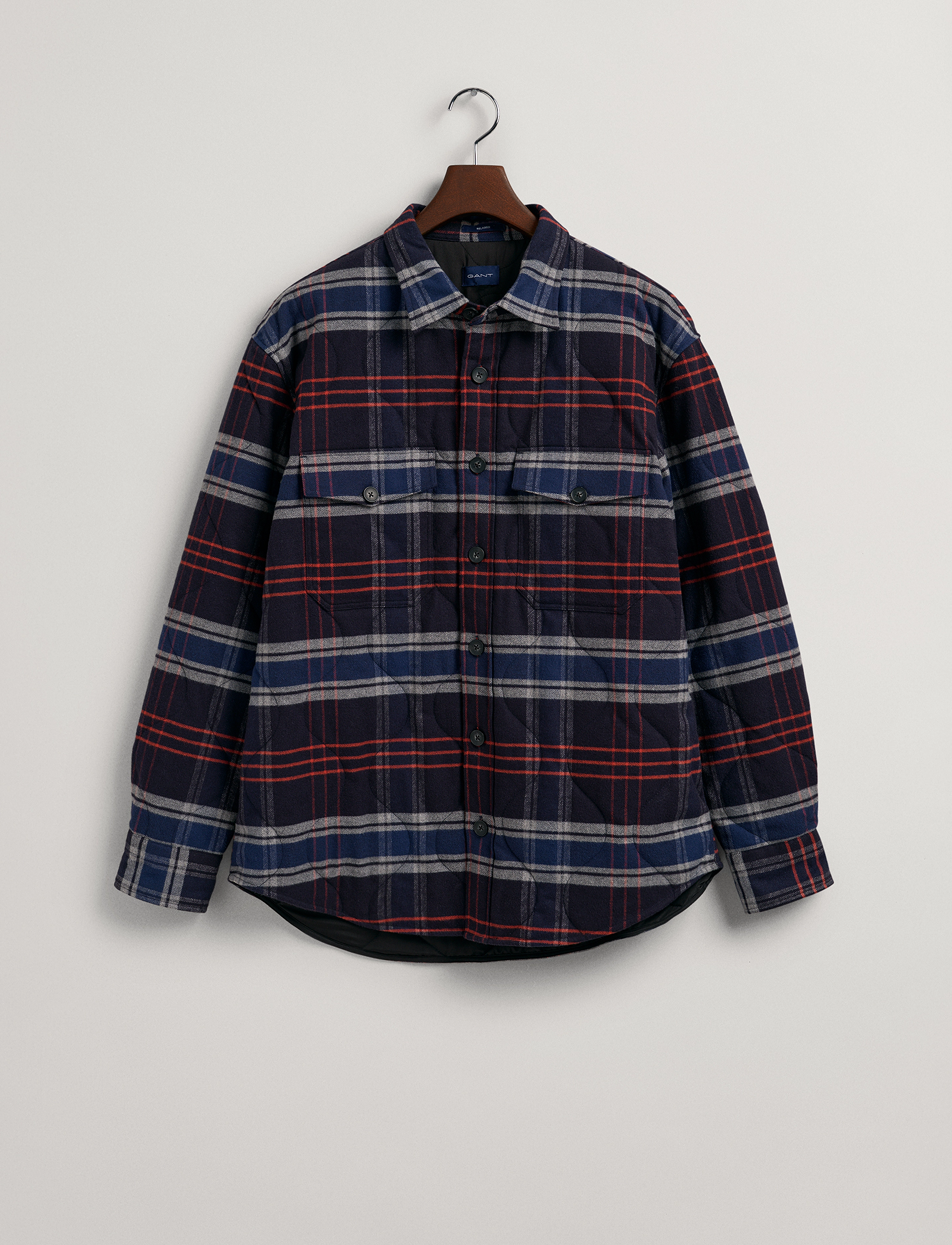 GANT - D2. QUILTED FLANNEL OVERSHIRT - evening blue - 4