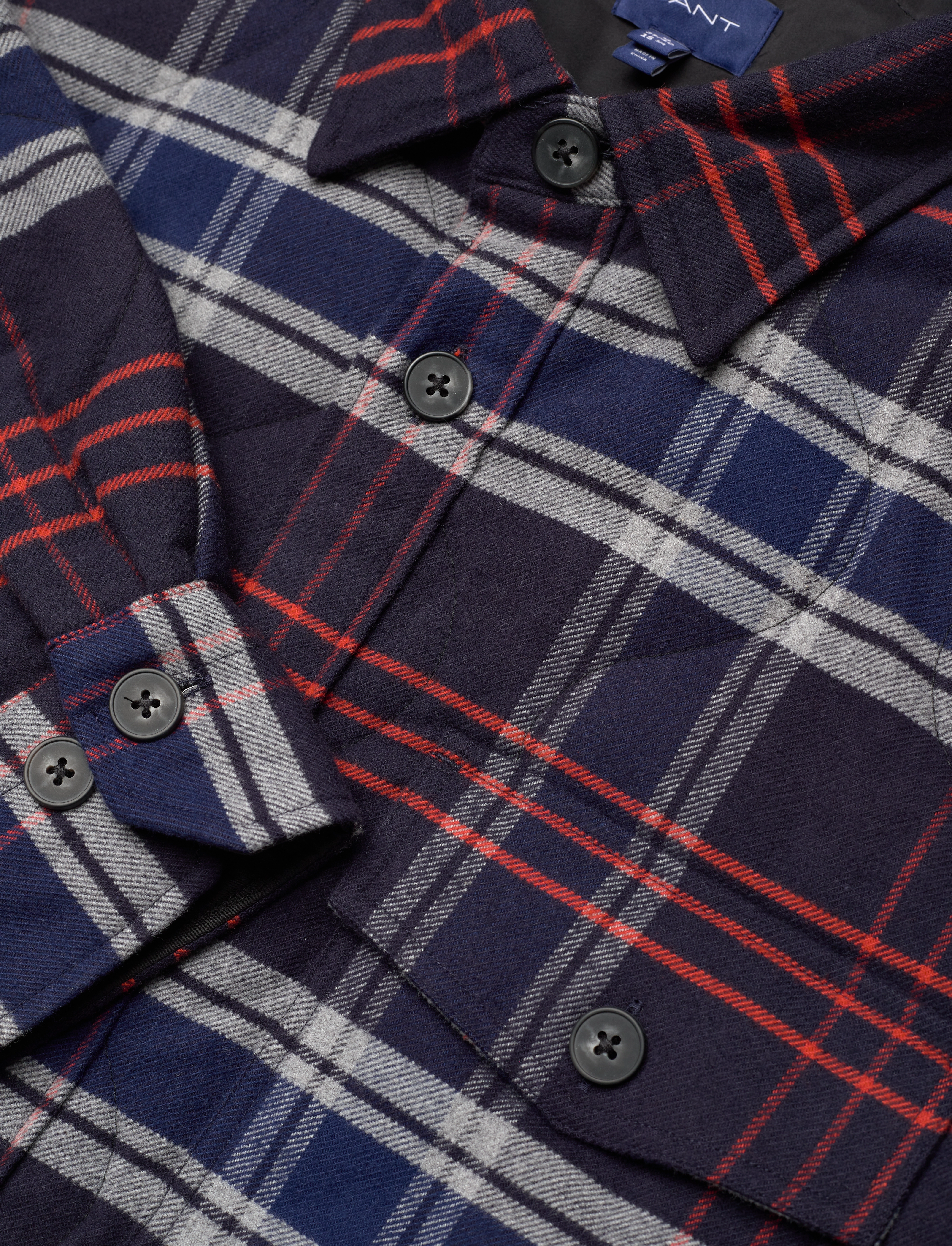 GANT - D2. QUILTED FLANNEL OVERSHIRT - evening blue - 2