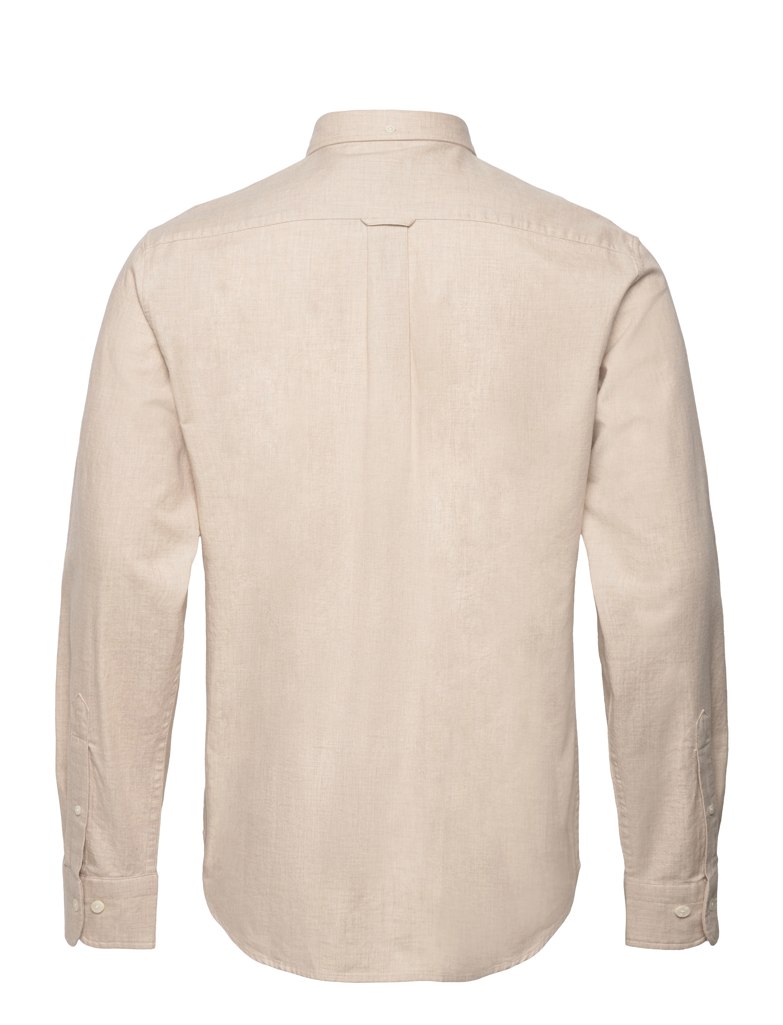 GANT - D2. REG UT FLANNEL MELANGE SHIRT - light beige melange - 1