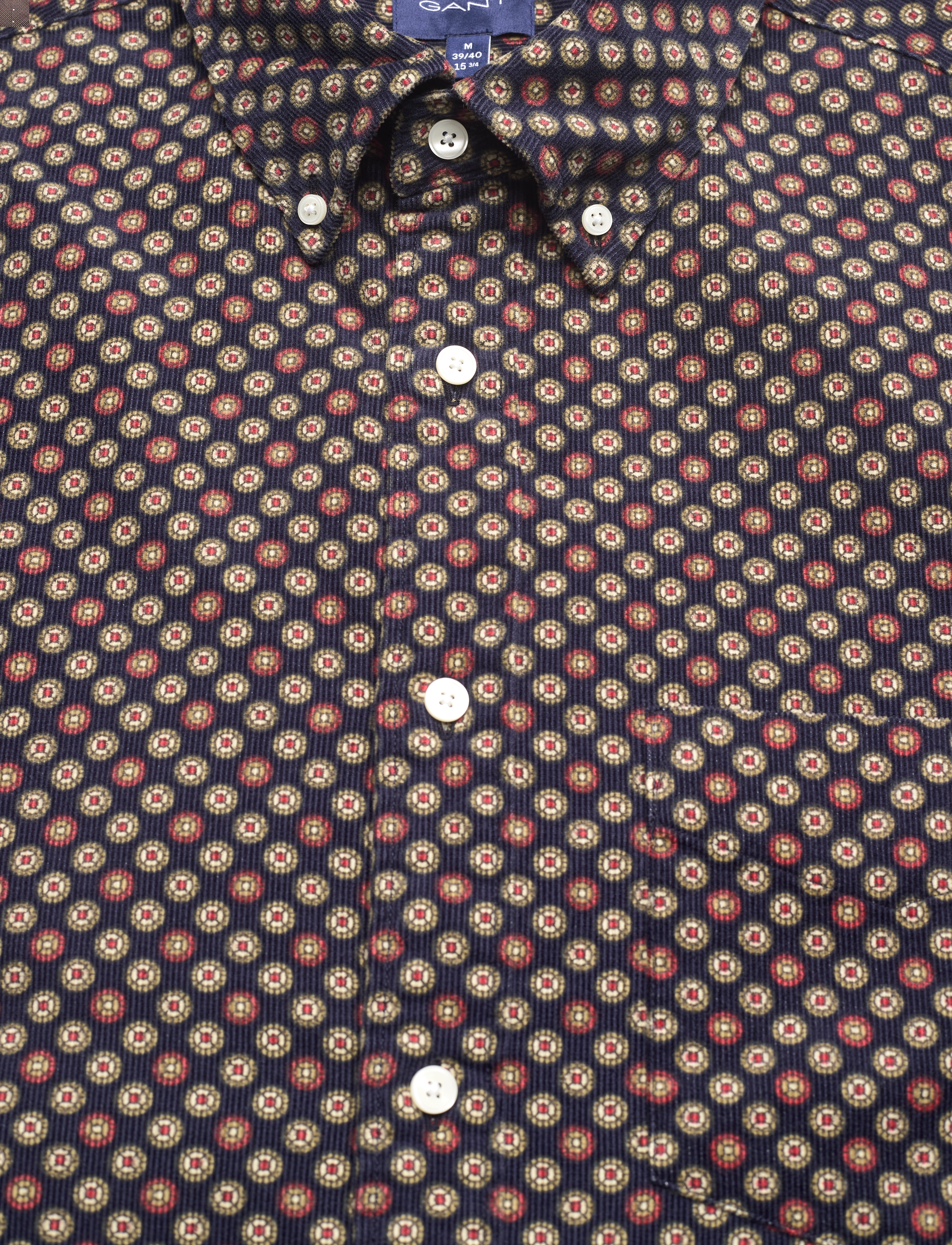 GANT - D2. REL FOULARD PRINTED CORD SHIRT - evening blue - 1