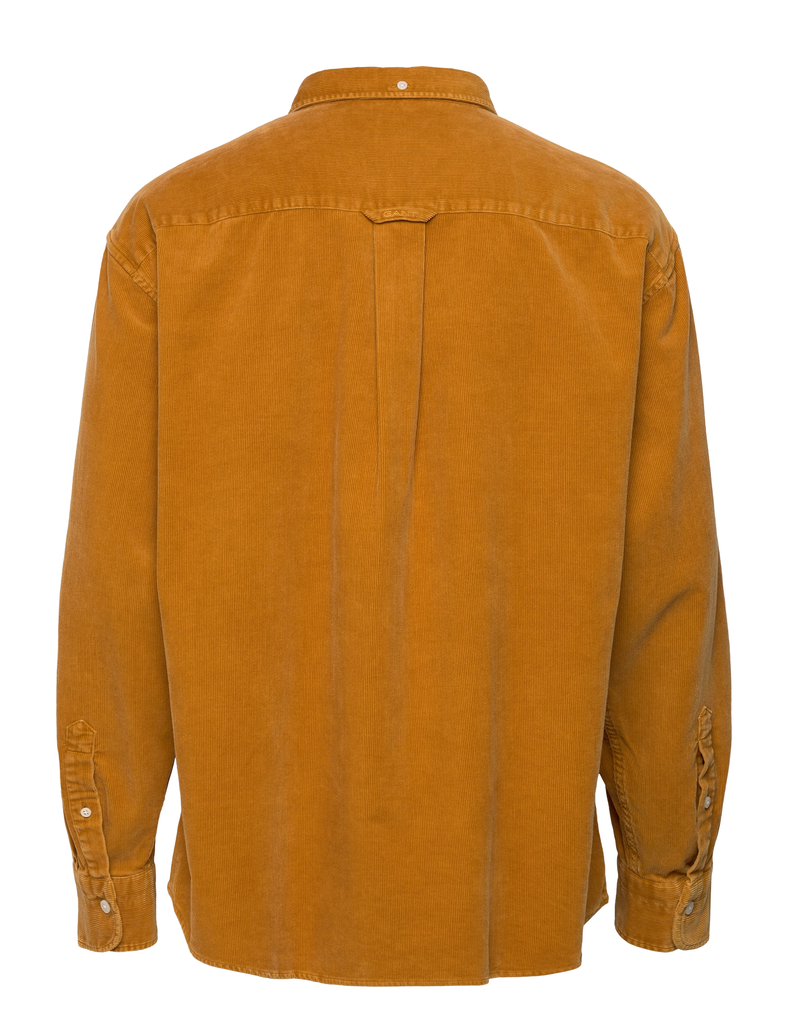 GANT - D2. REL HEAVY WASHED CORD SHIRT - dk mustard orange - 1