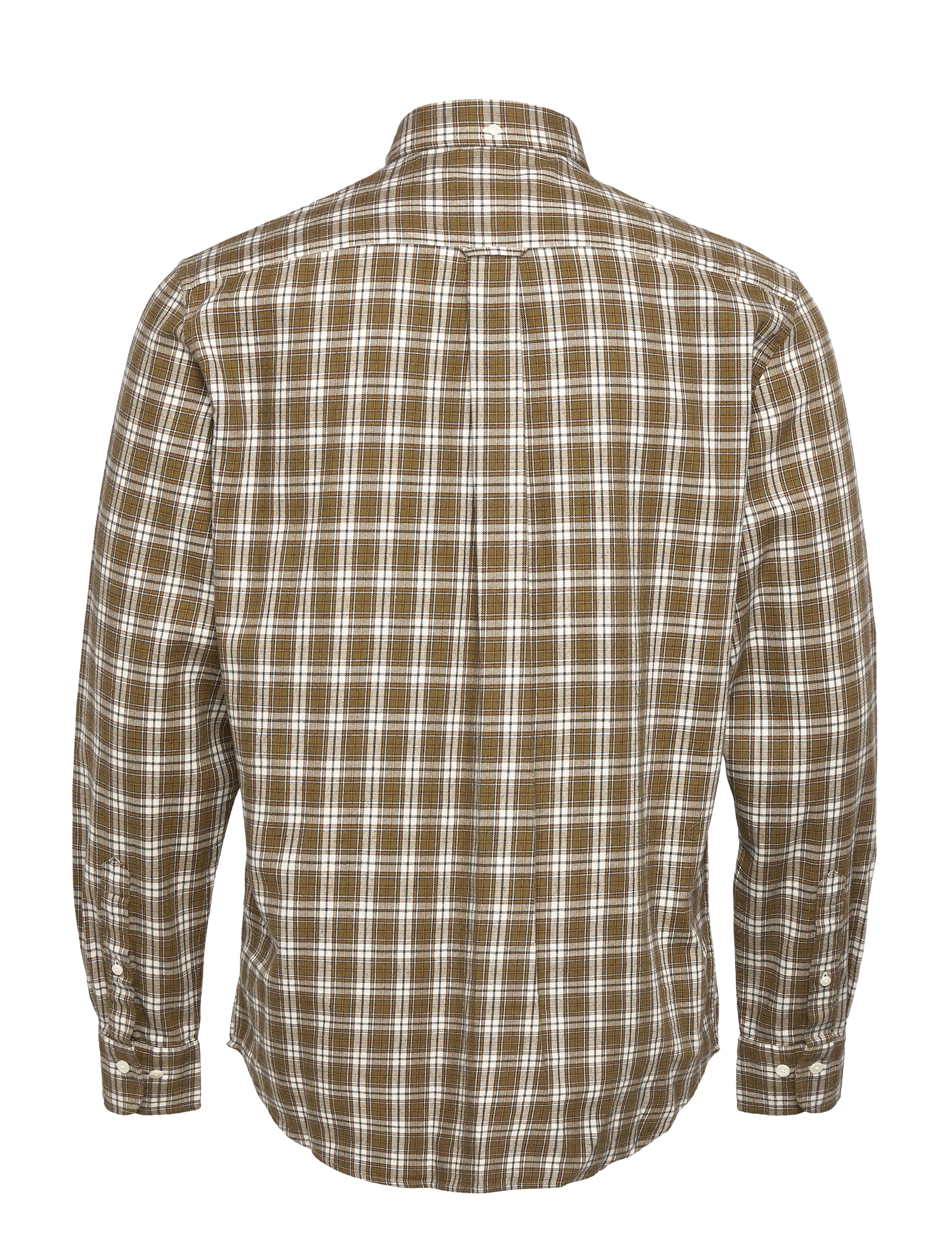 GANT - D2. REG FLANNEL CHECK SHIRT - army green - 1