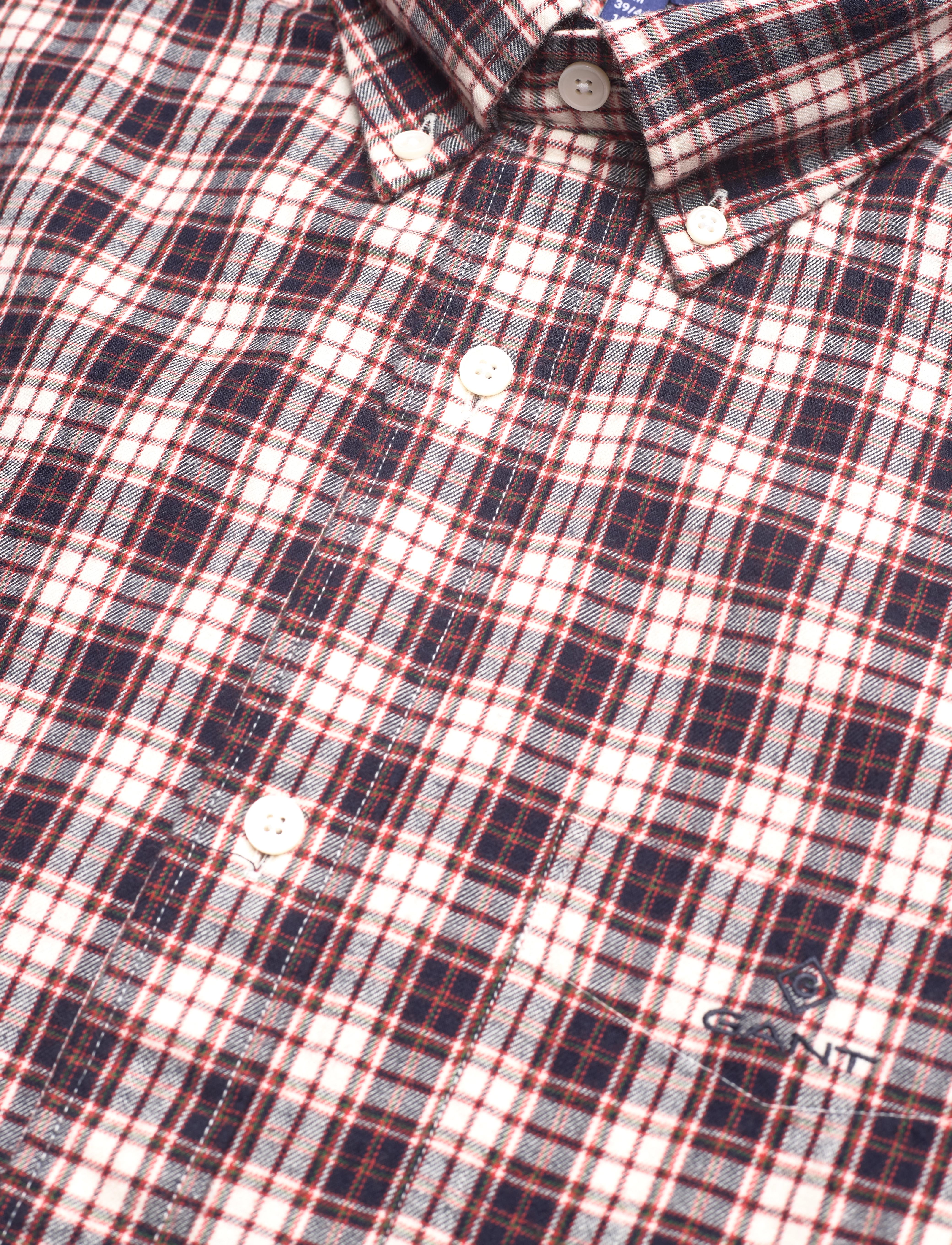 GANT - D2. REG FLANNEL CHECK SHIRT - evening blue - 3