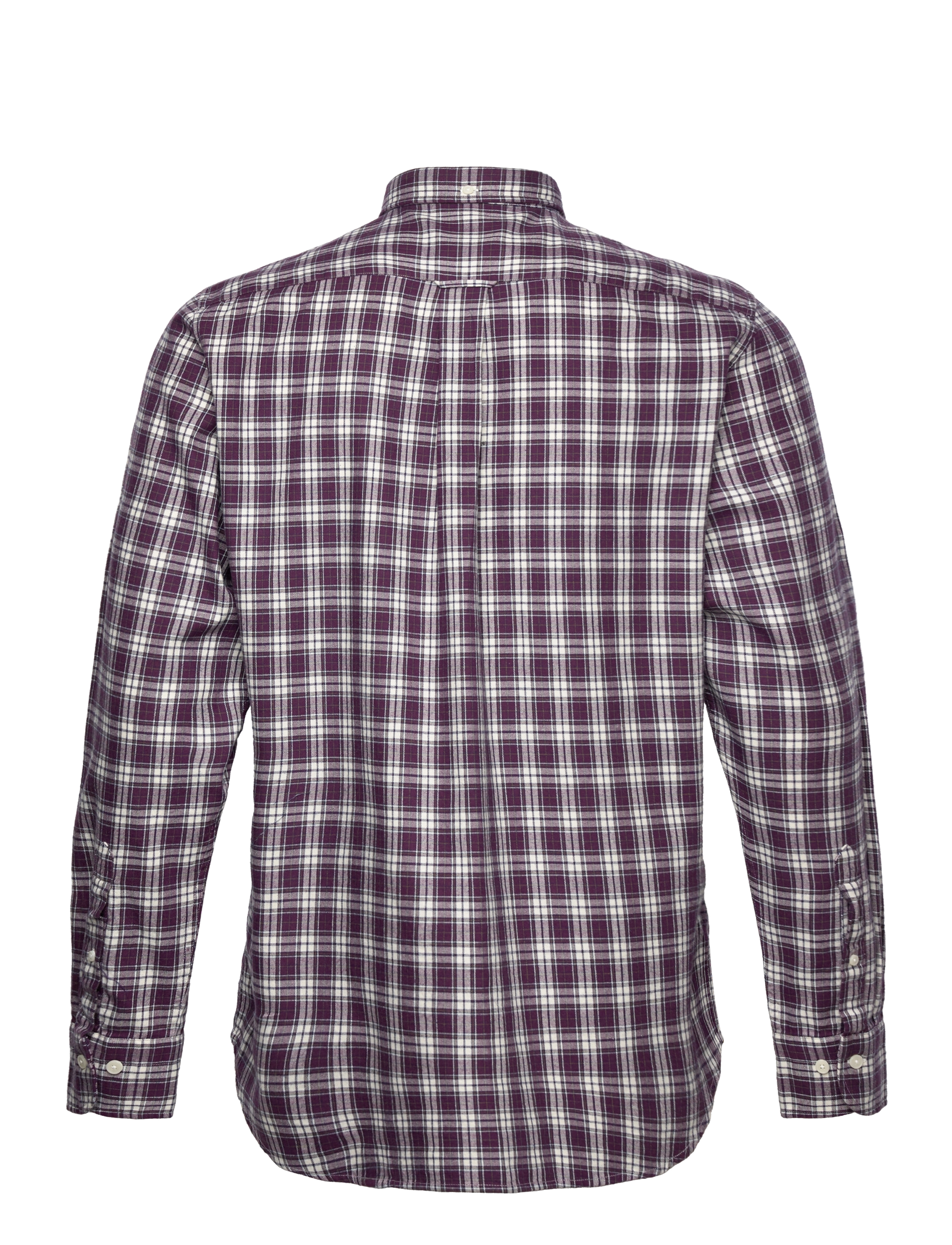 GANT - D2. REG FLANNEL CHECK SHIRT - winter grape - 1