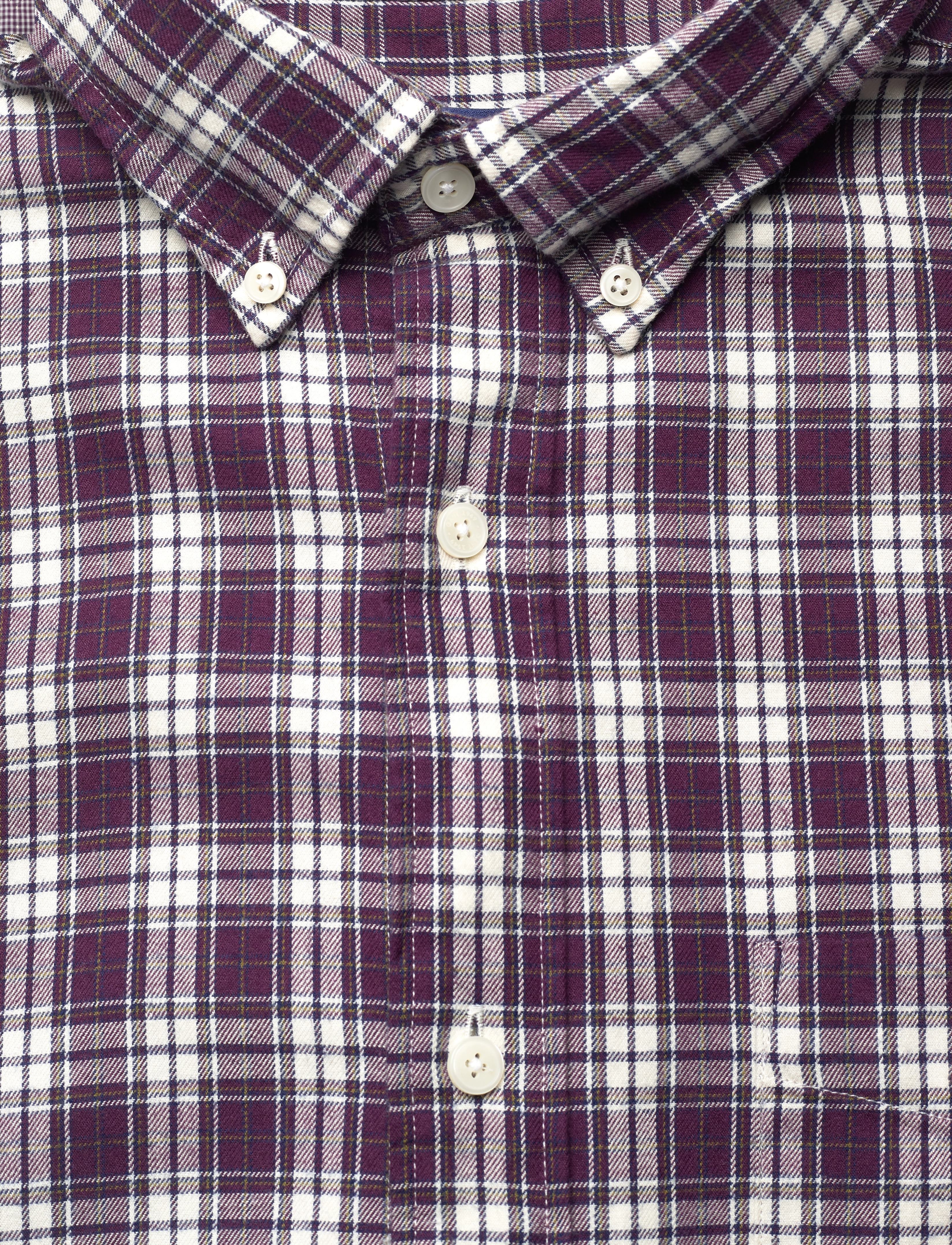 GANT - D2. REG FLANNEL CHECK SHIRT - winter grape - 2