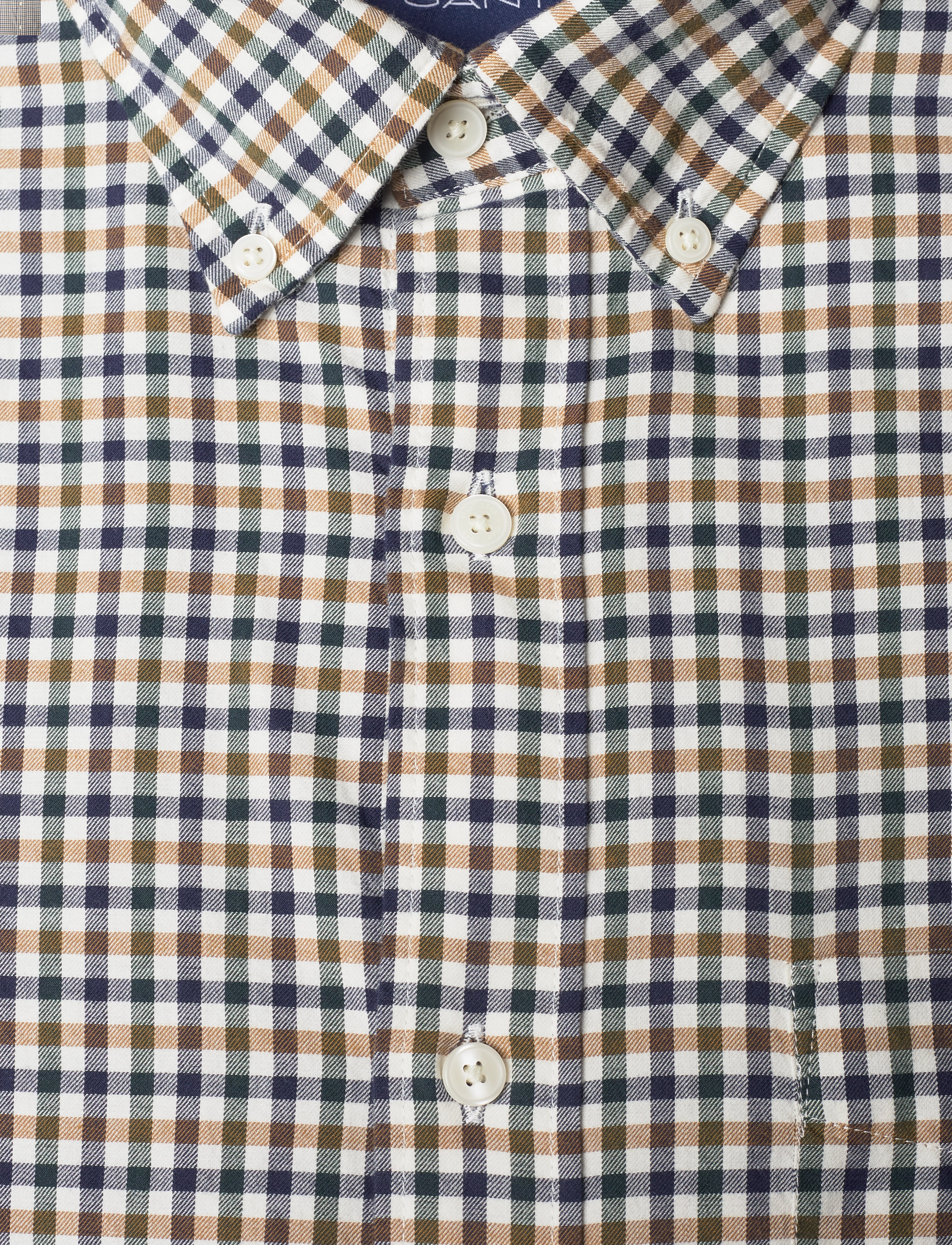 GANT - D1. REG GINGHAM TWILL SHIRT - eggshell - 2