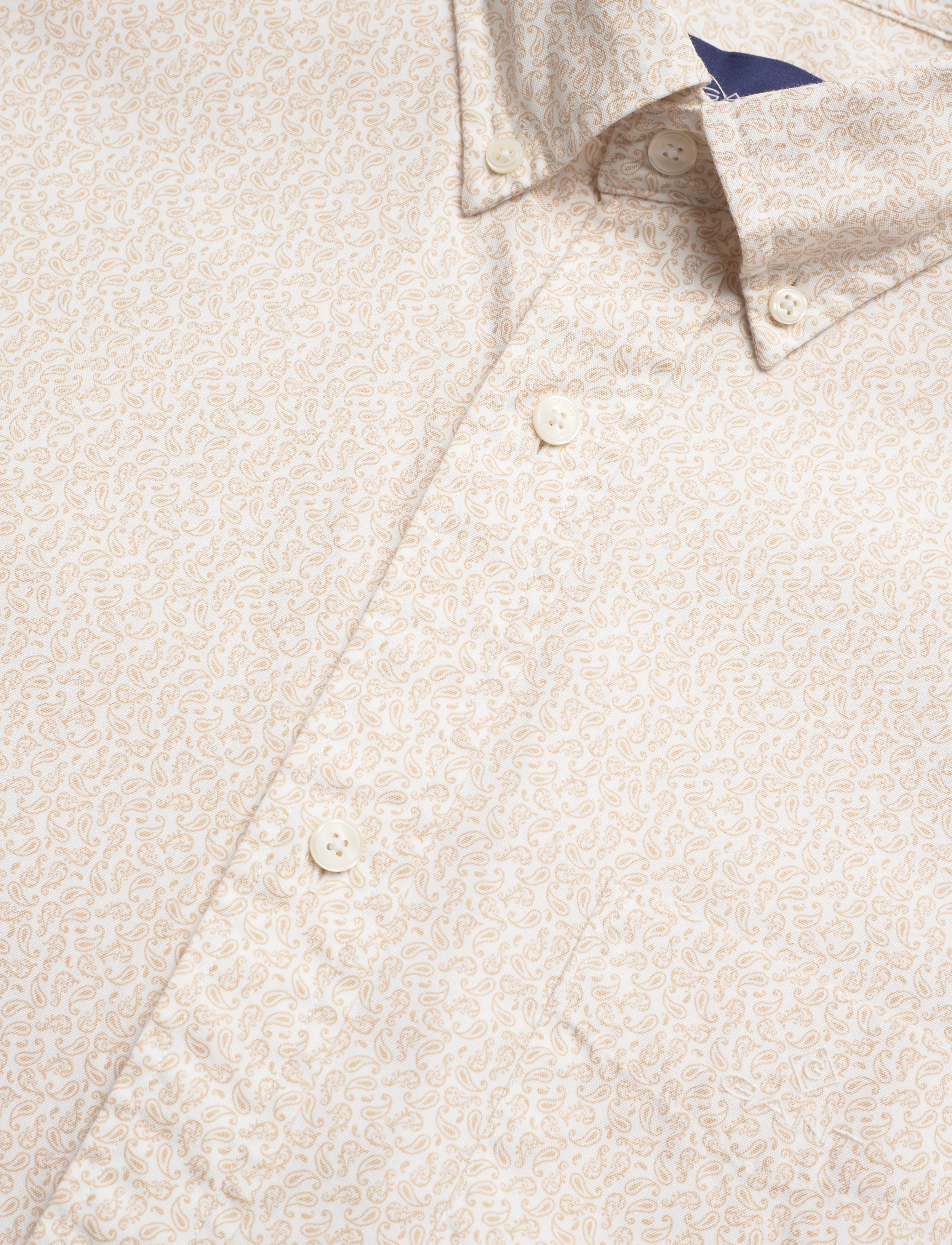 GANT - D2. REG SMALL PAISLEY OXF SHIRT - dry sand - 3