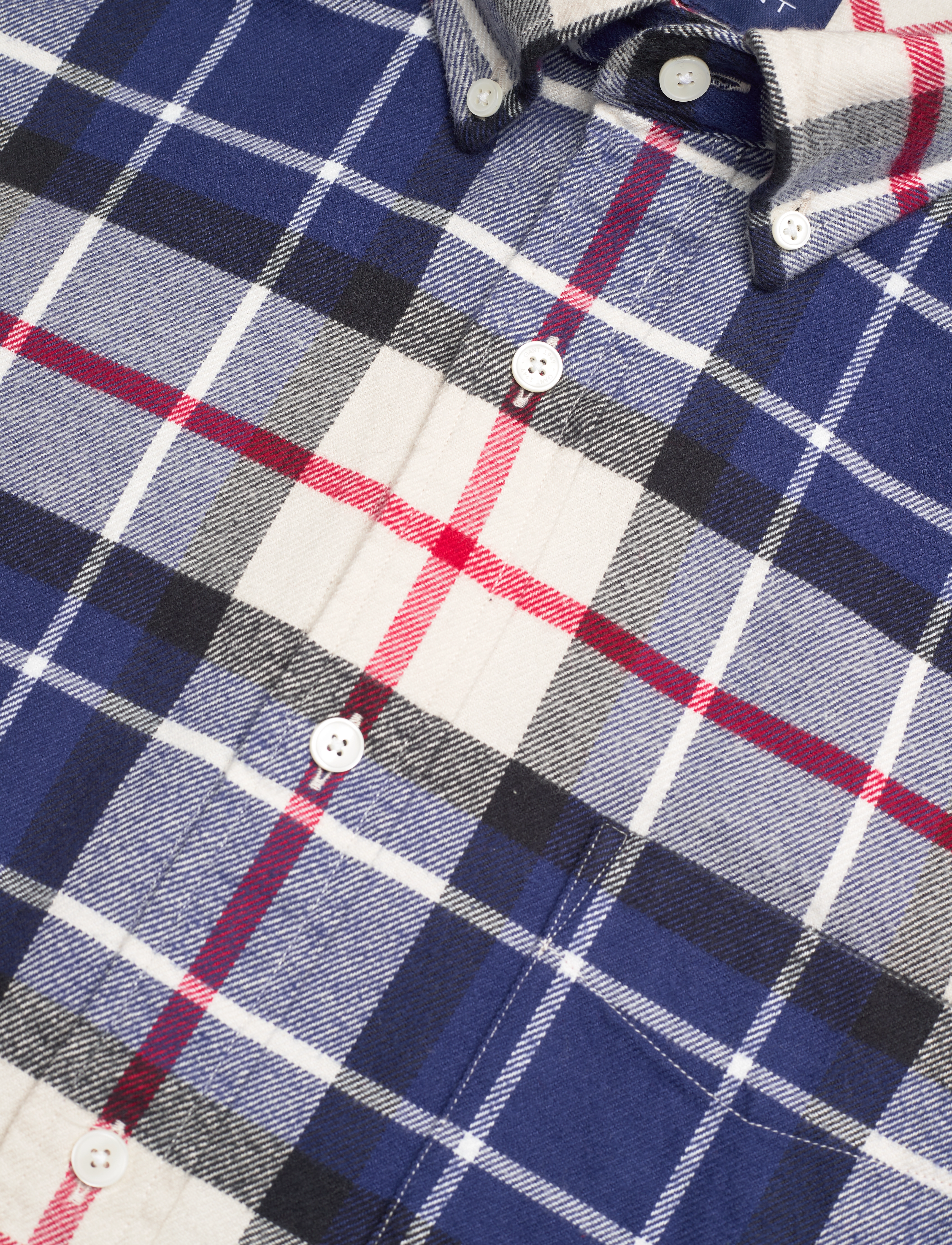 GANT - D2. REG UT FLANNEL TARTAN SHIRT - deep blue - 2