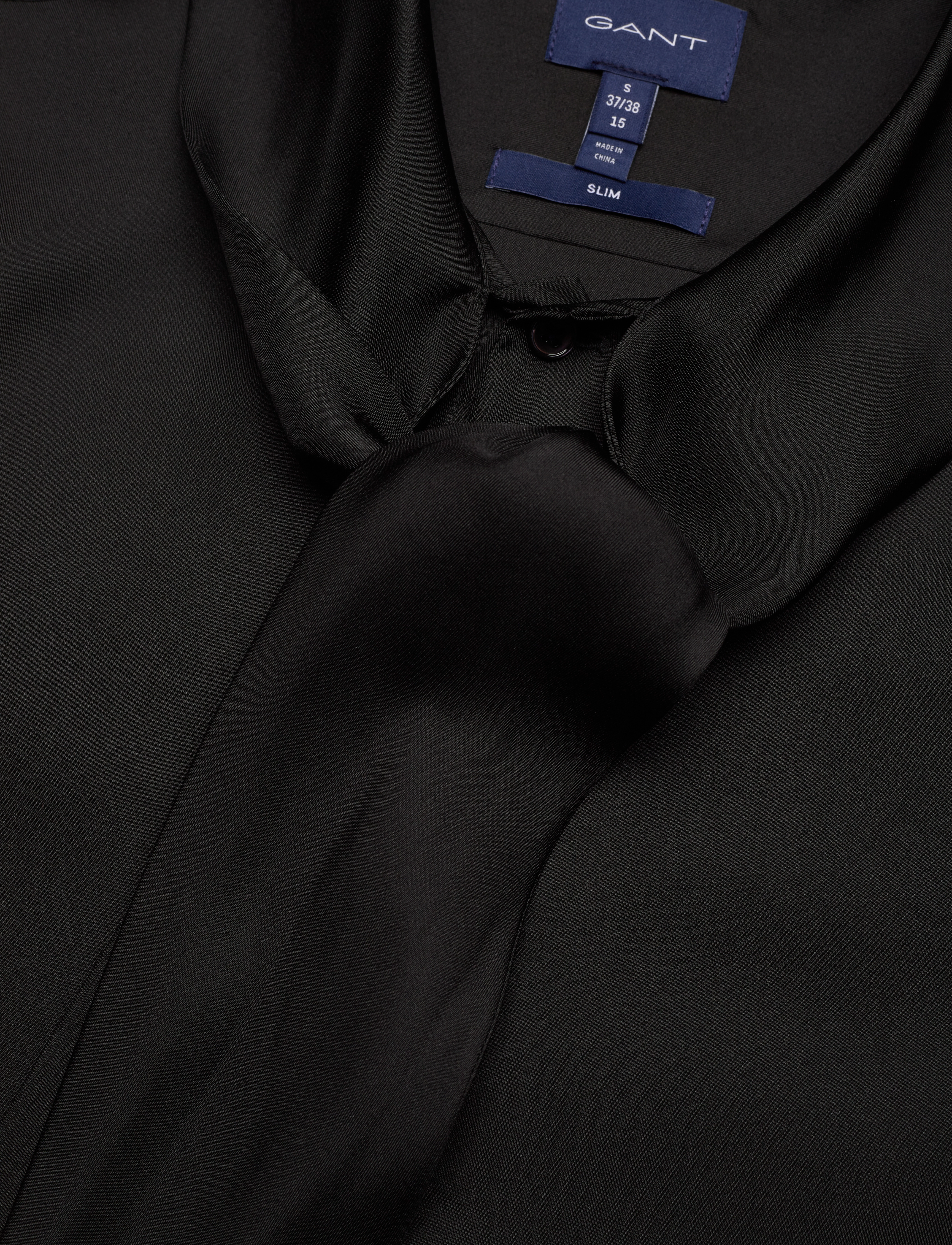 GANT - D2. SLIM SOLID BOW TIE SHIRT - black - 3