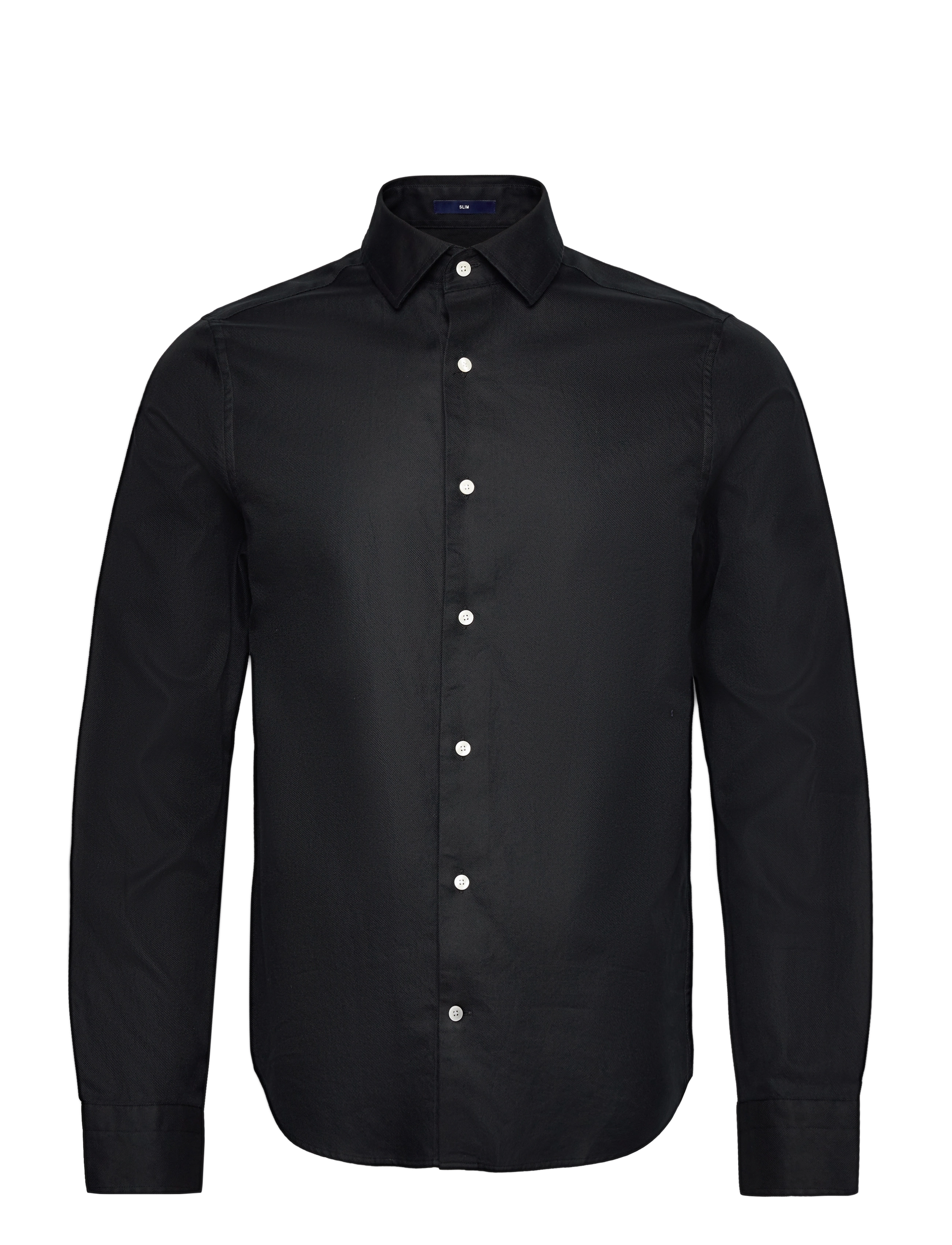 GANT - D2. SLIM SOLID TWILL SHIRT - black - 0