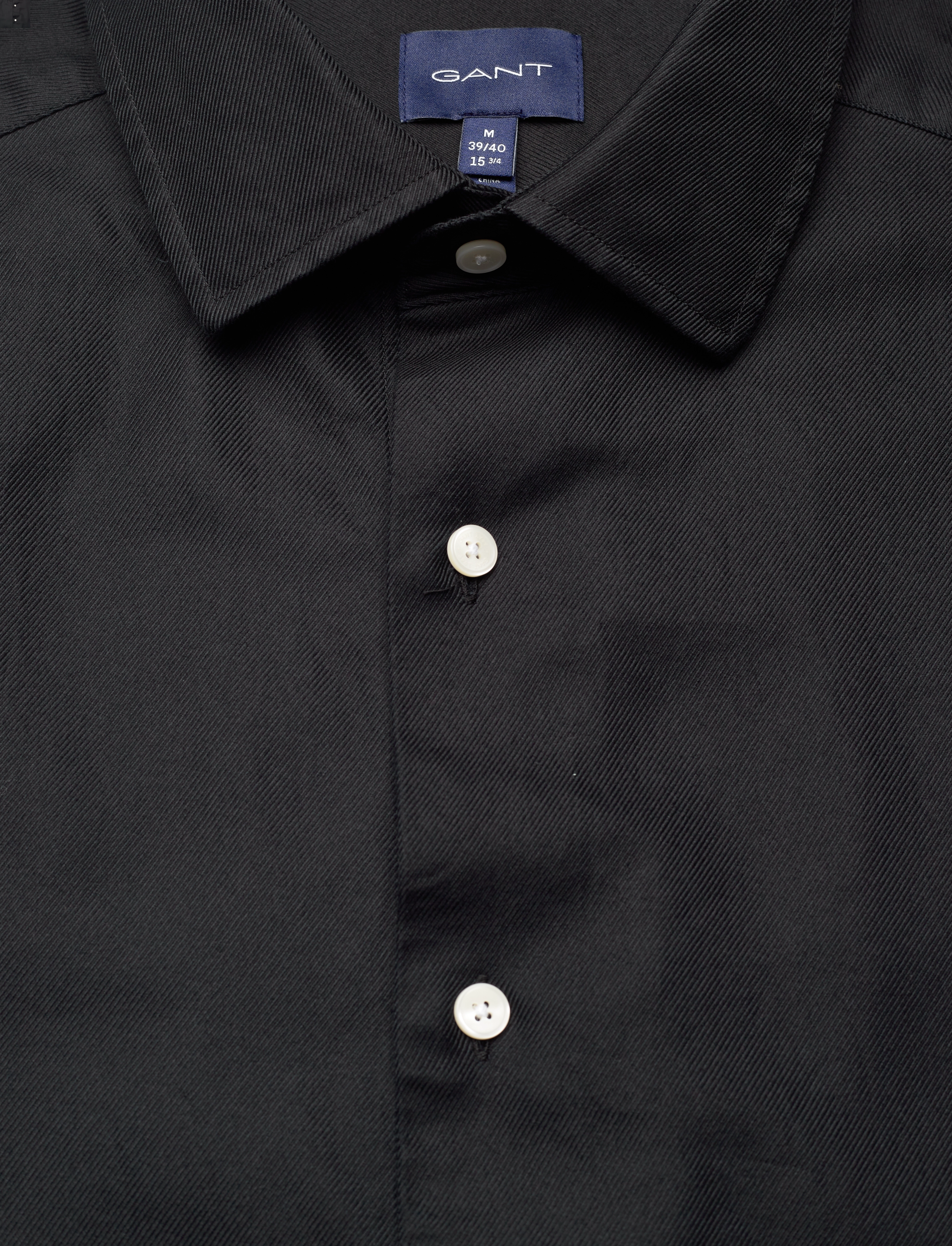 GANT - D2. SLIM SOLID TWILL SHIRT - black - 2