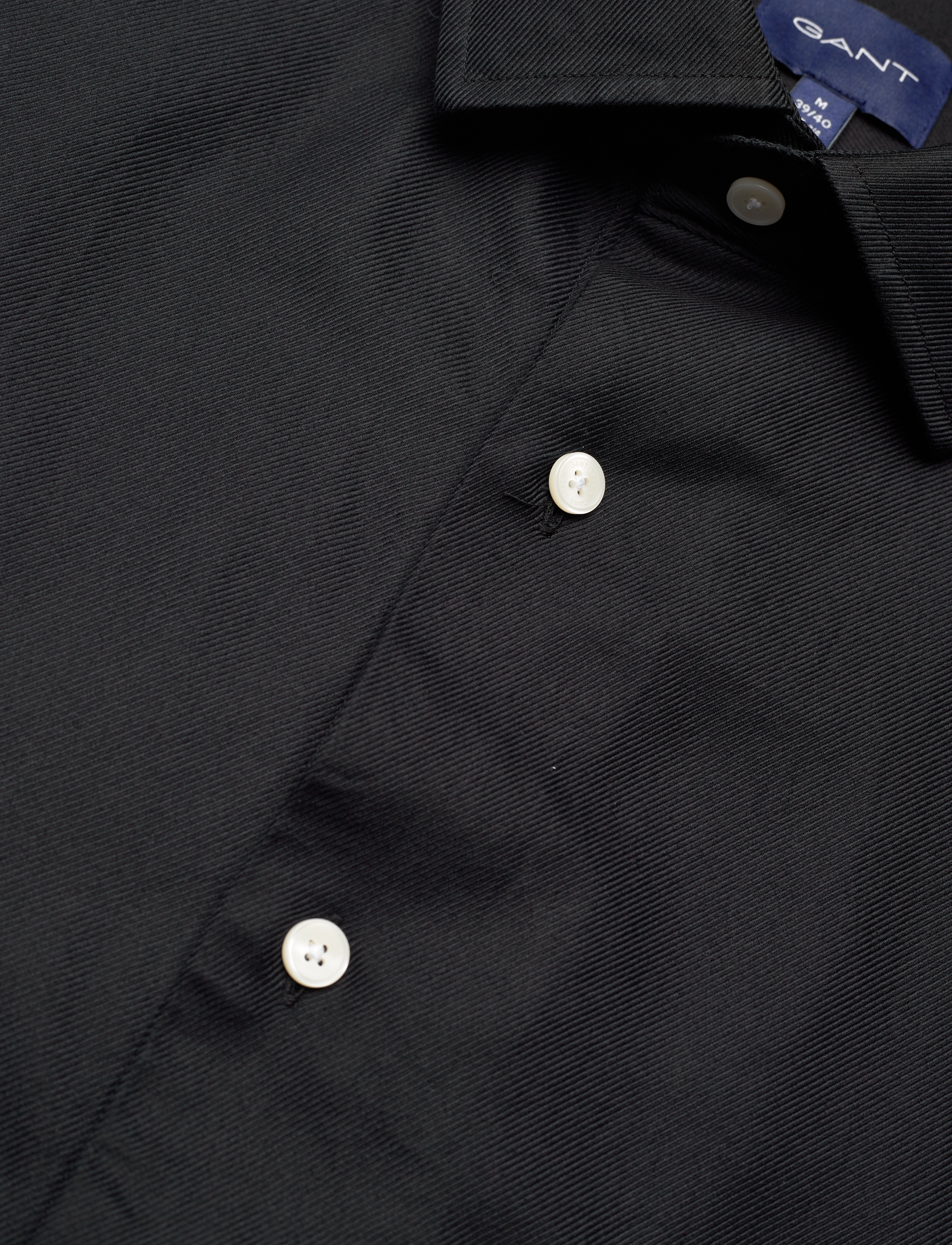 GANT - D2. SLIM SOLID TWILL SHIRT - black - 3