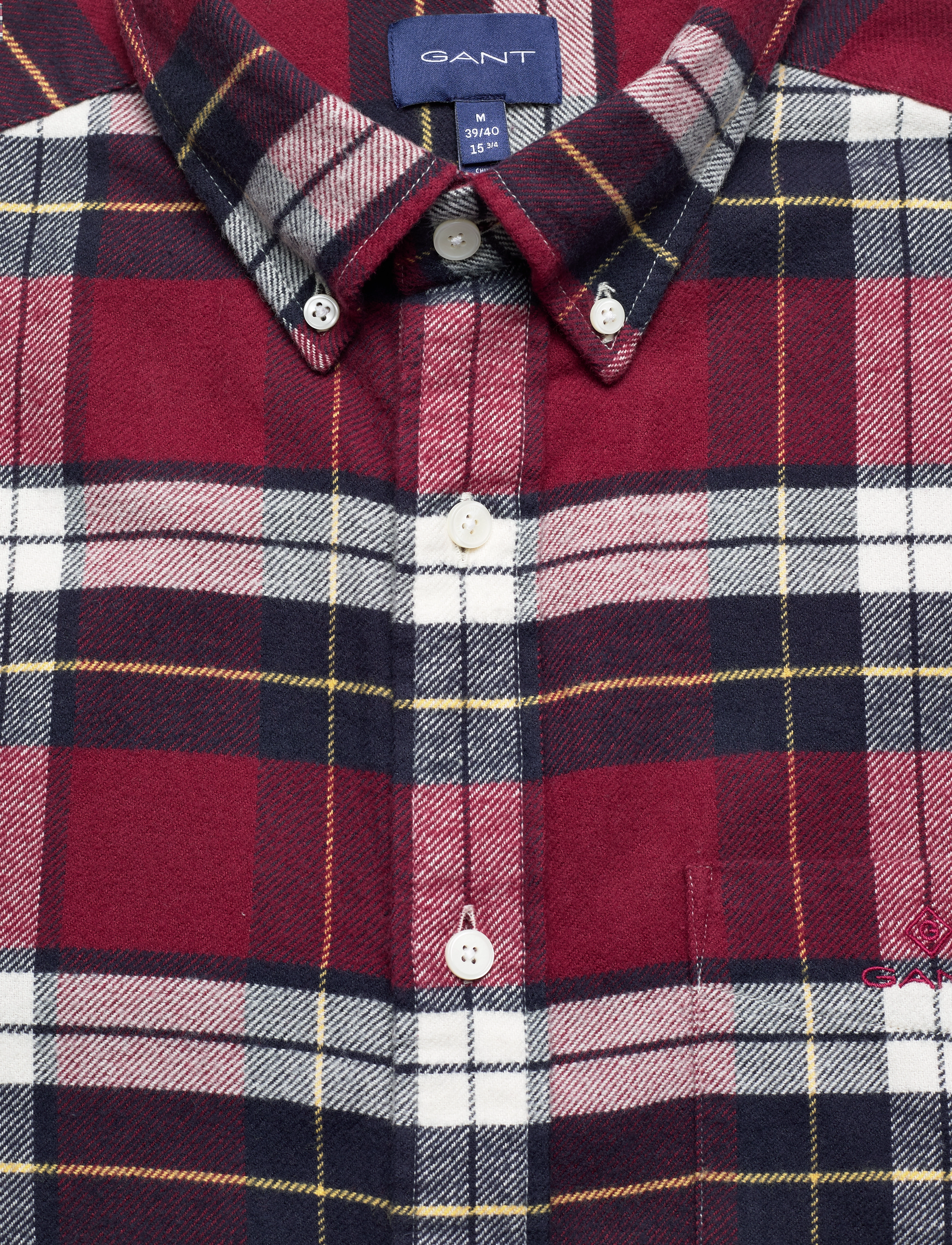GANT - D2. REG UT FLANNEL CHECK SHIRT - plumped red - 2