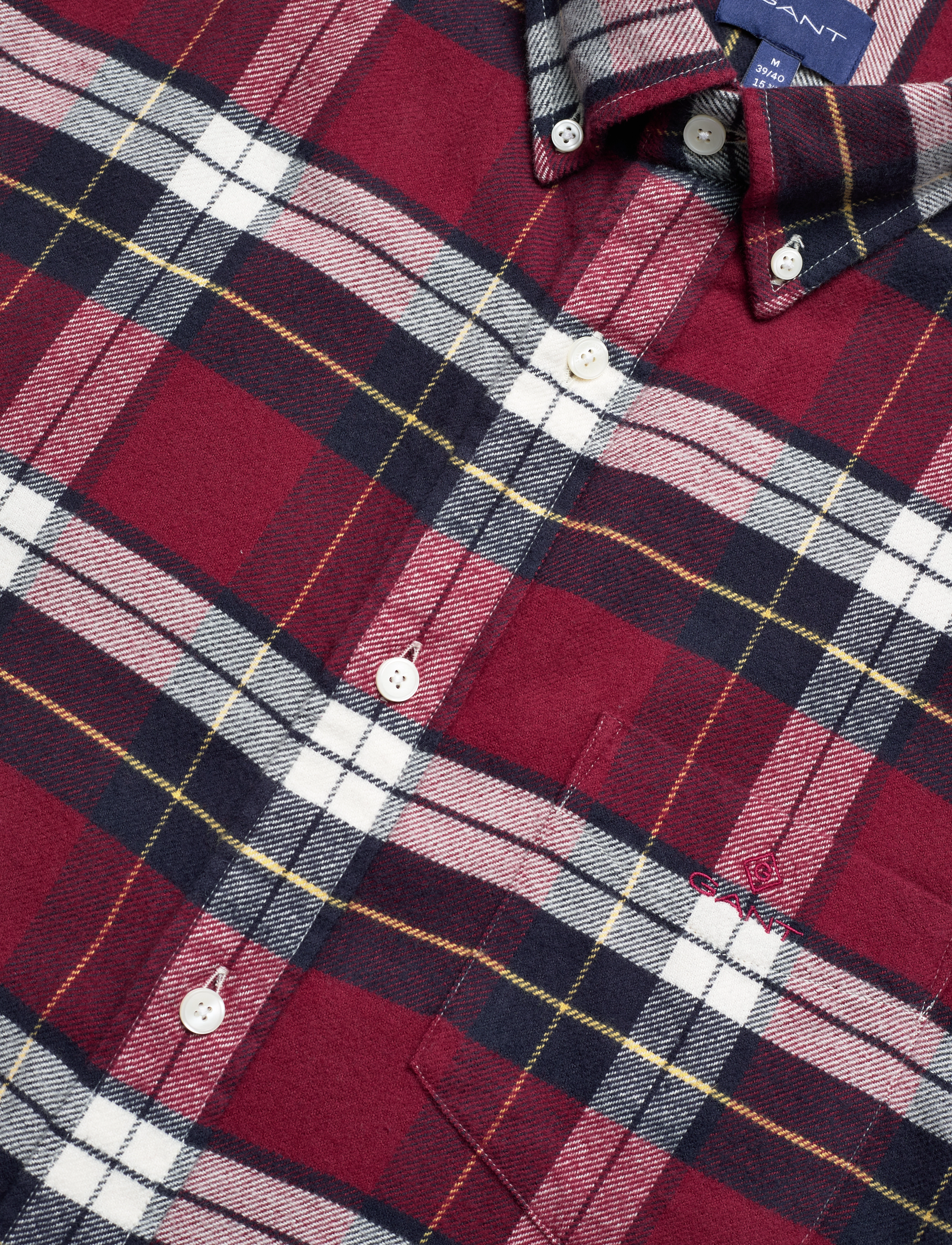 GANT - D2. REG UT FLANNEL CHECK SHIRT - plumped red - 3