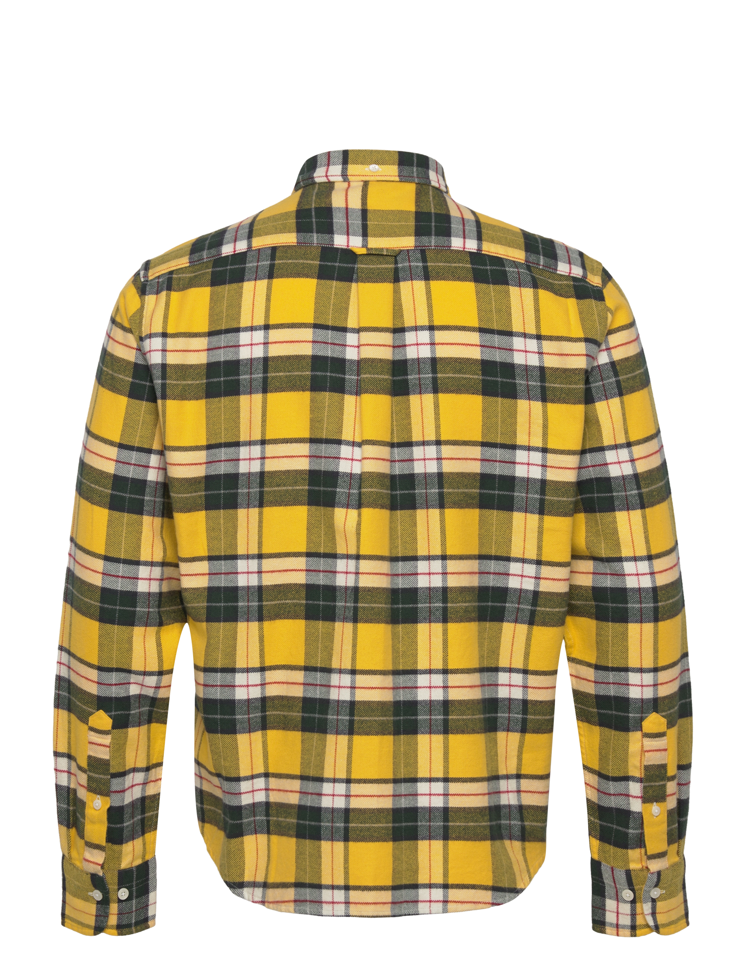 GANT - D2. REG UT FLANNEL CHECK SHIRT - smooth yellow - 1