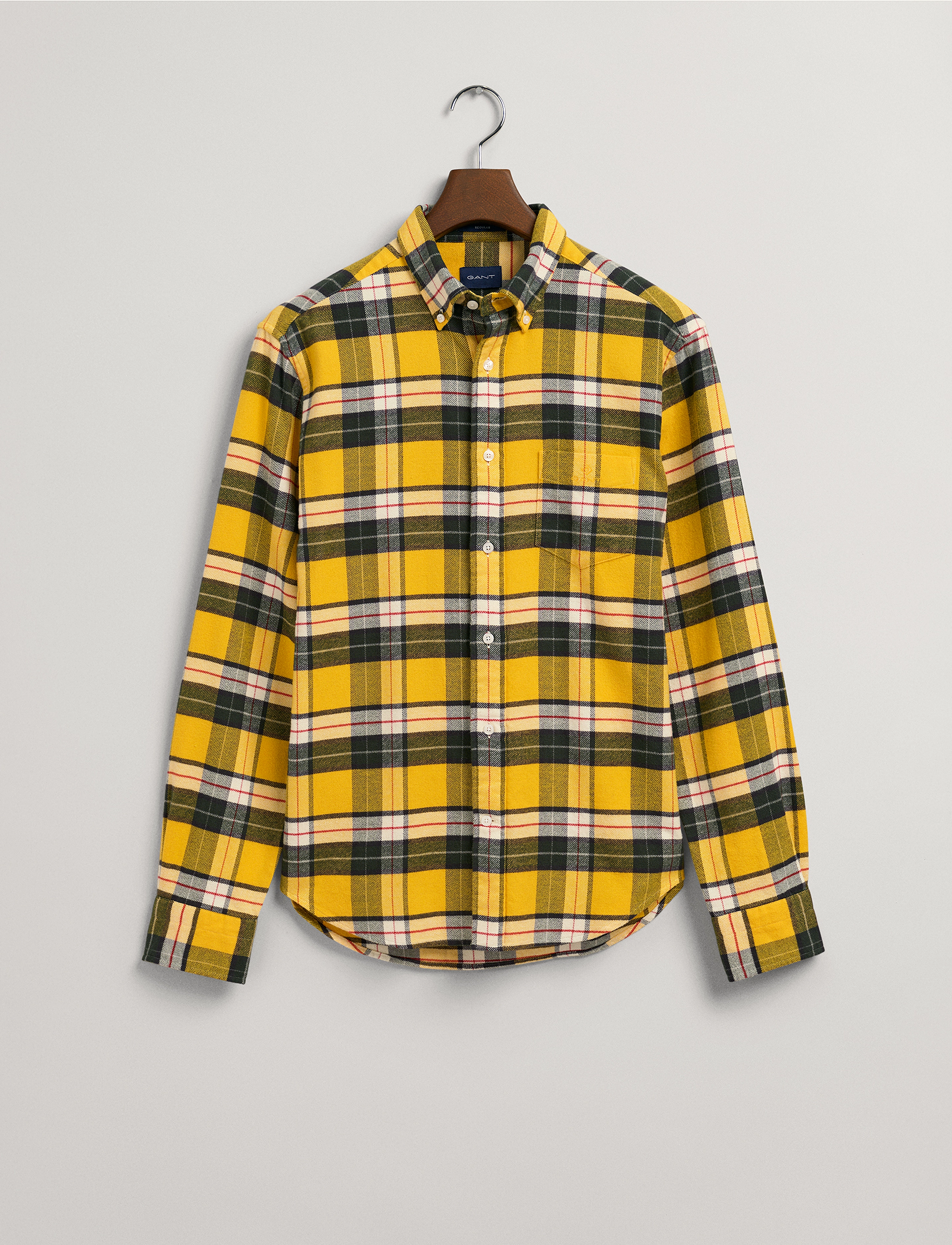 GANT - D2. REG UT FLANNEL CHECK SHIRT - smooth yellow - 4