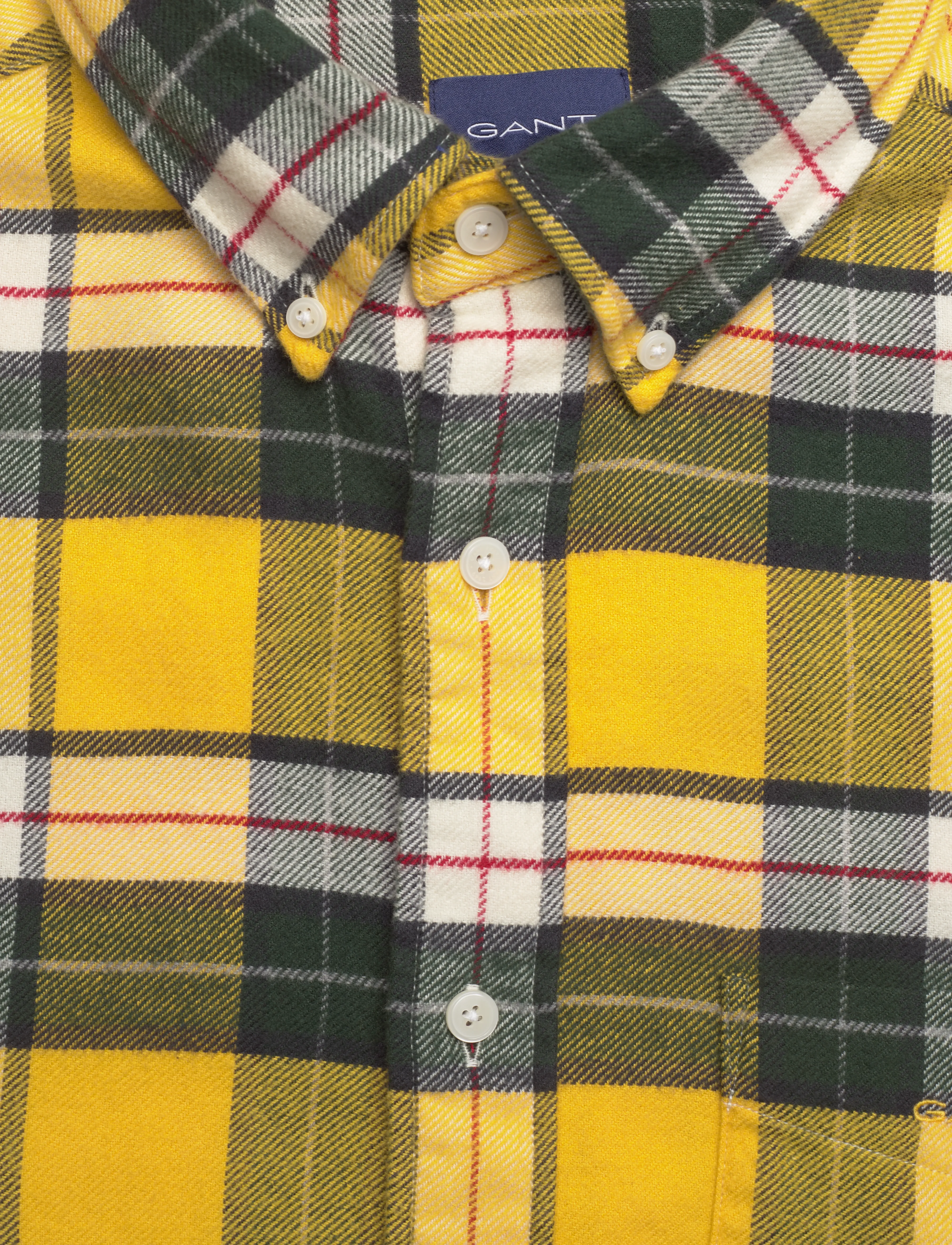 GANT - D2. REG UT FLANNEL CHECK SHIRT - smooth yellow - 2