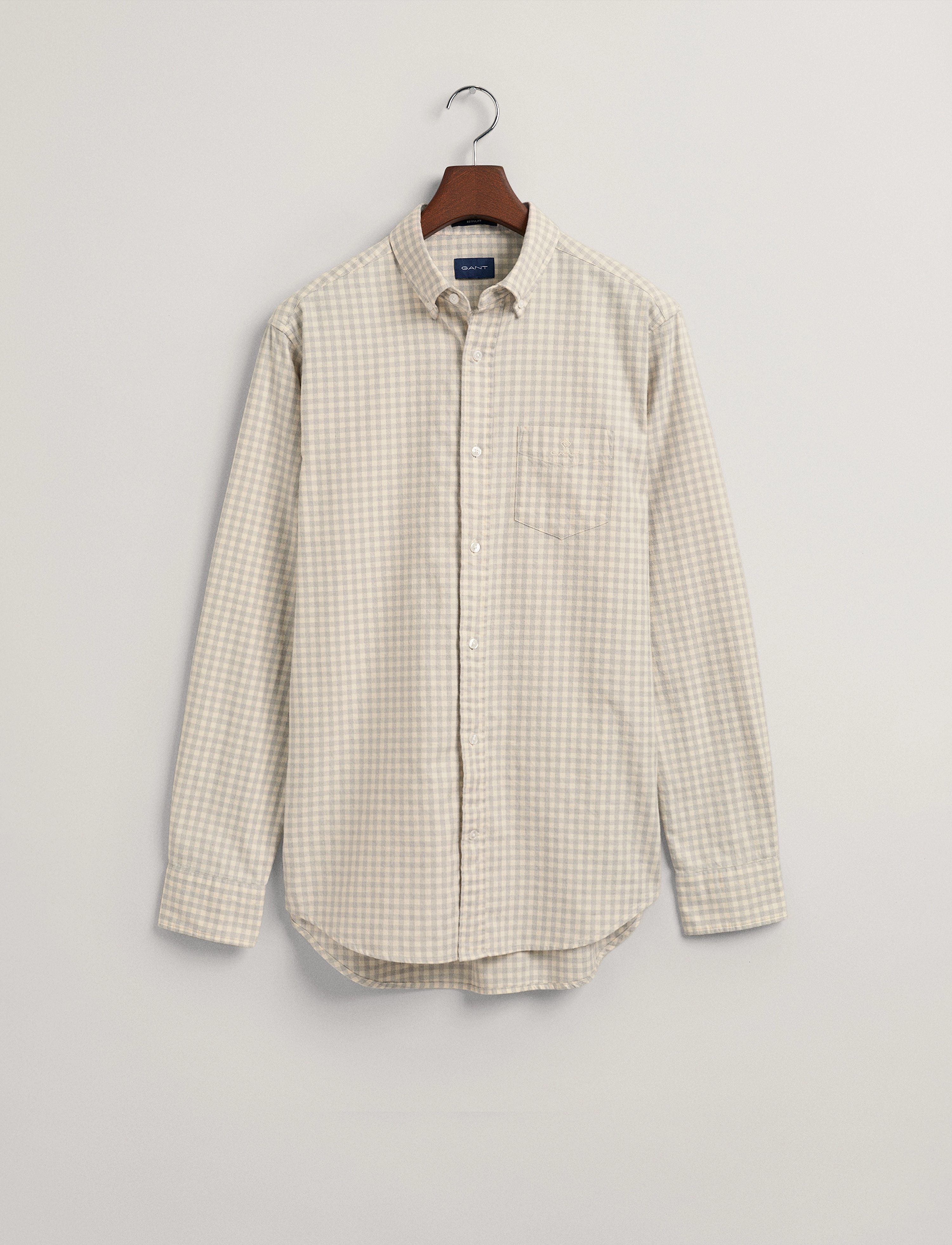 GANT - D2. REG JASPE GINGHAM SHIRT - cream - 4