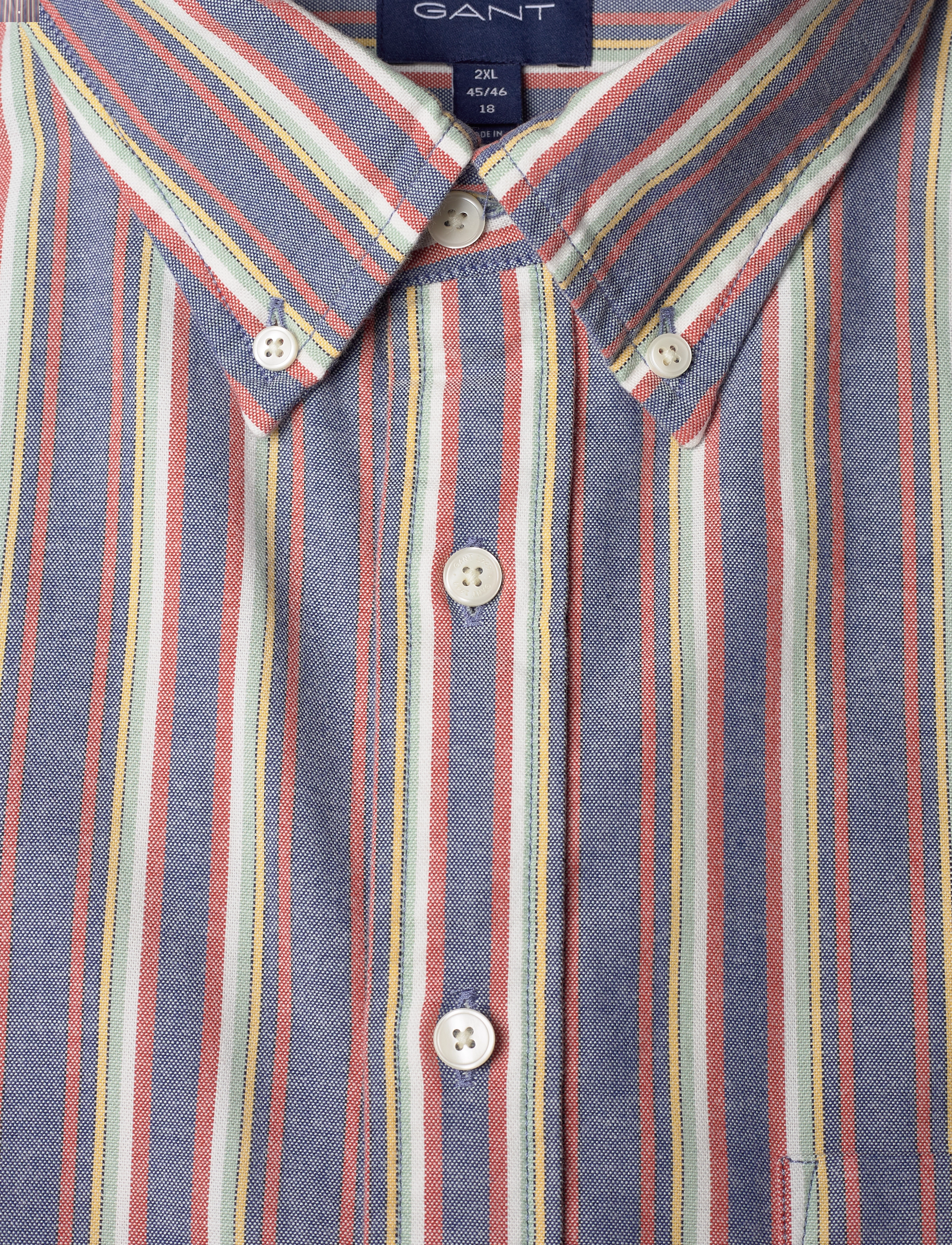 GANT - D1.REG UT MULTISTRIPE OXFORD SHIRT - college blue - 2