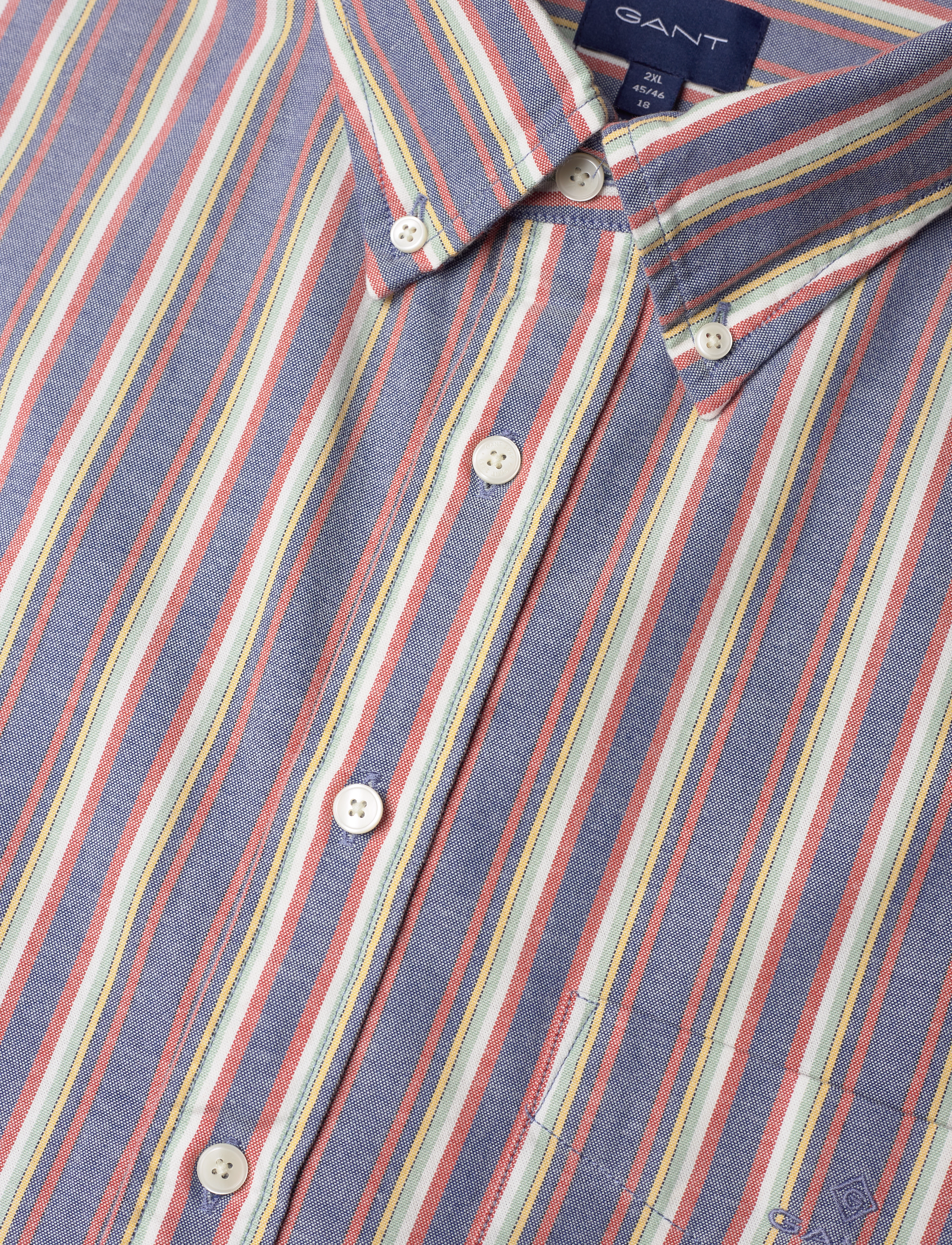 GANT - D1.REG UT MULTISTRIPE OXFORD SHIRT - college blue - 3