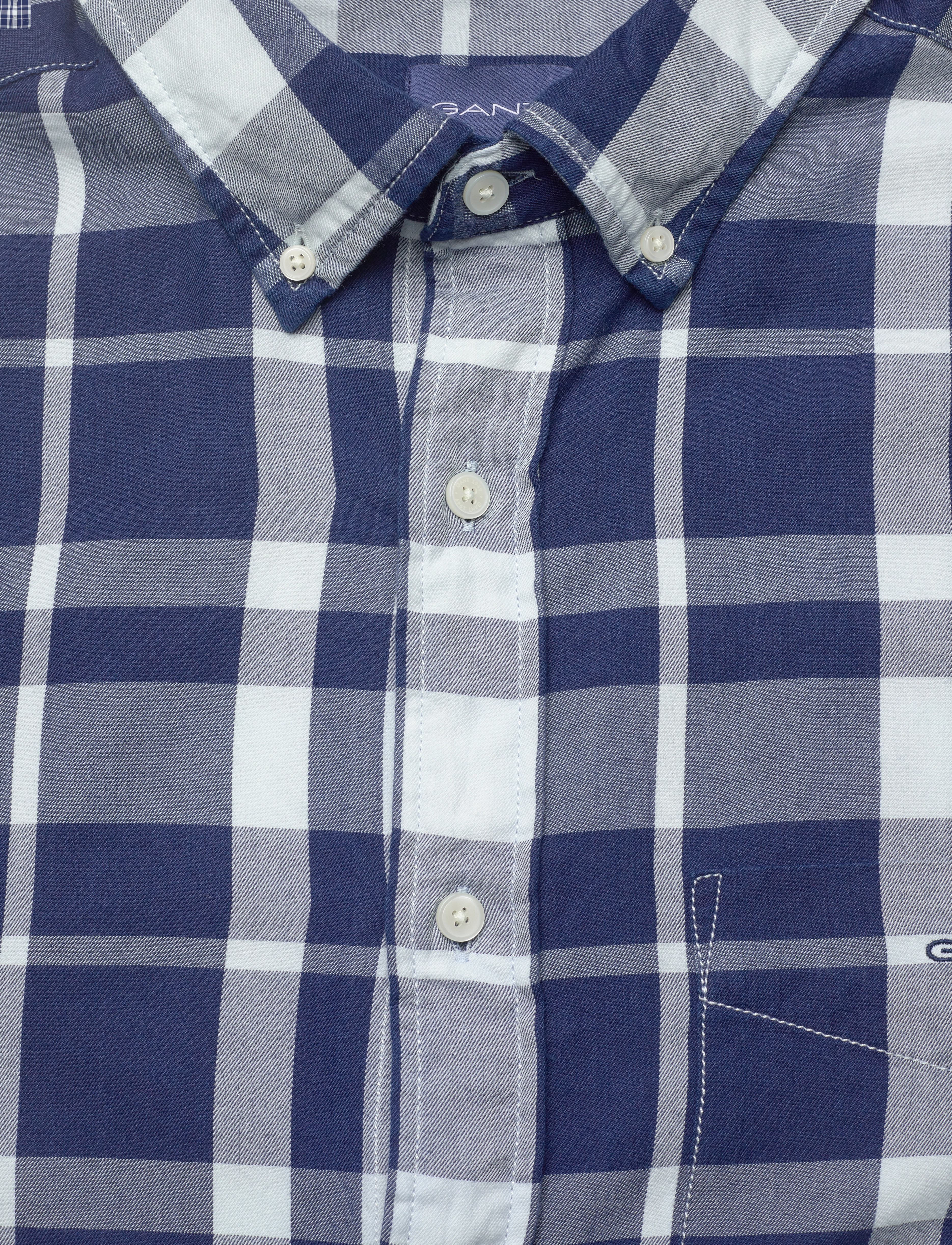 GANT - REG UT INDIGO PLAID TWILL SHIRT - indigo blue - 2