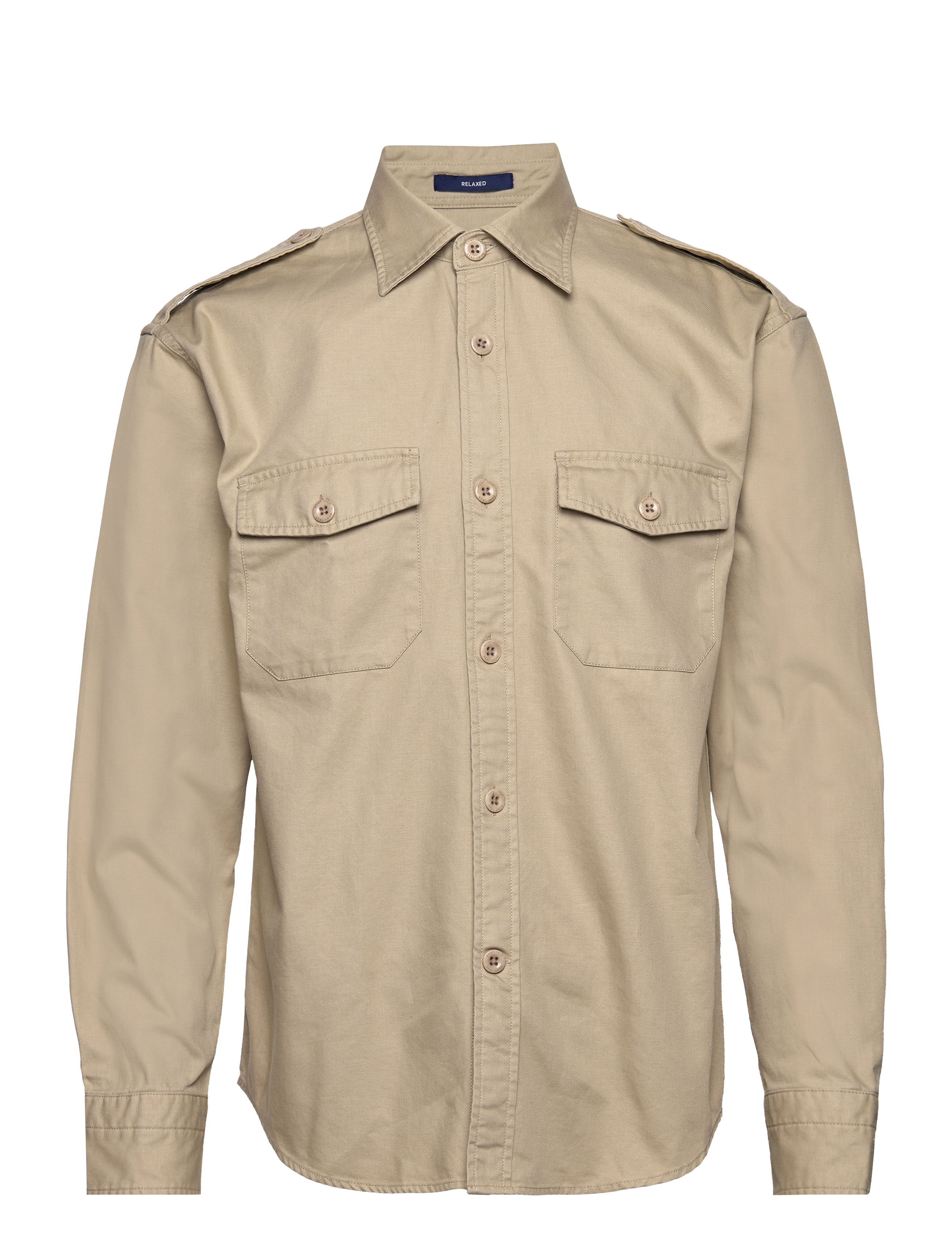 GANT - REL SOLID TWILL SHIRT - concrete beige - 0