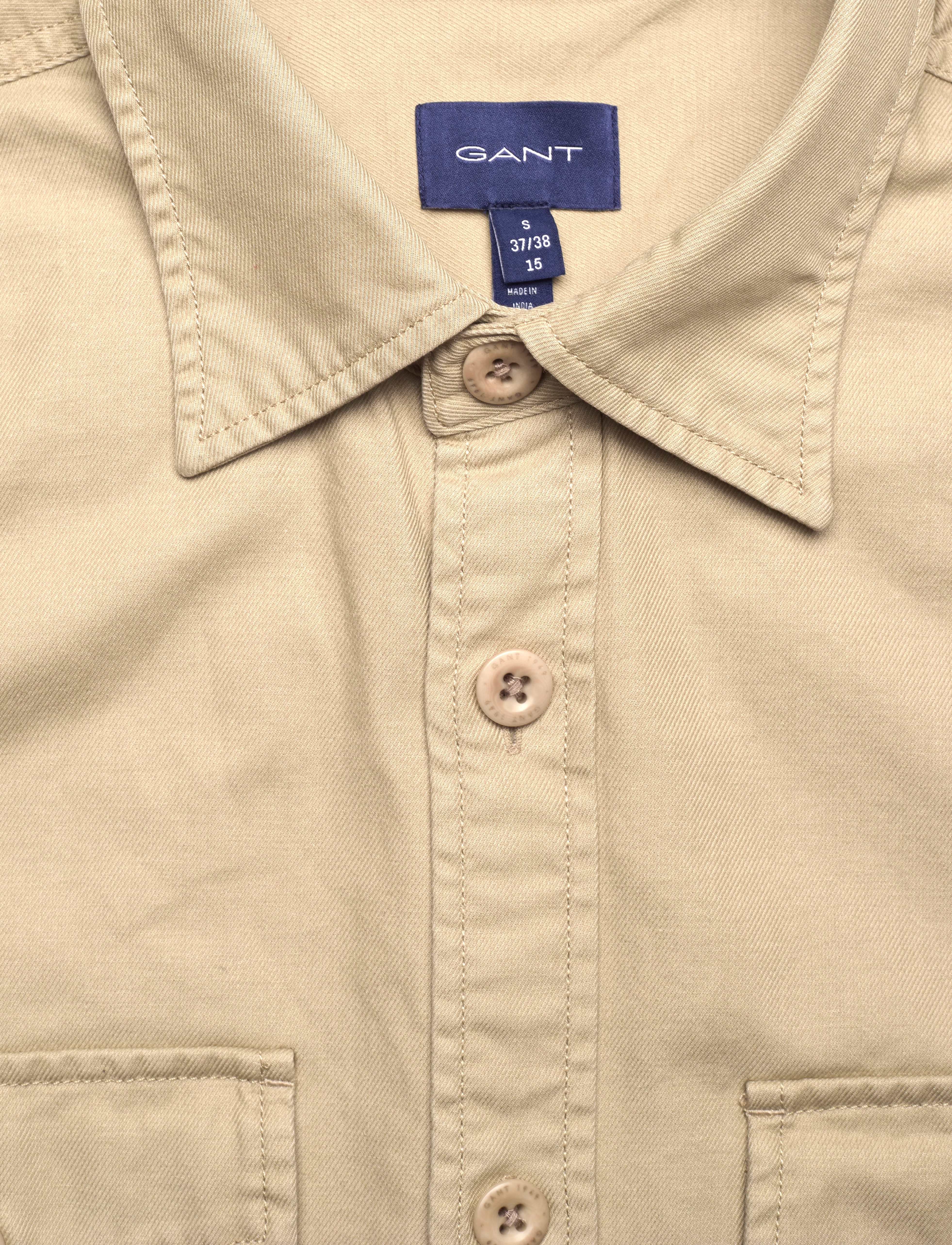 GANT - REL SOLID TWILL SHIRT - concrete beige - 2