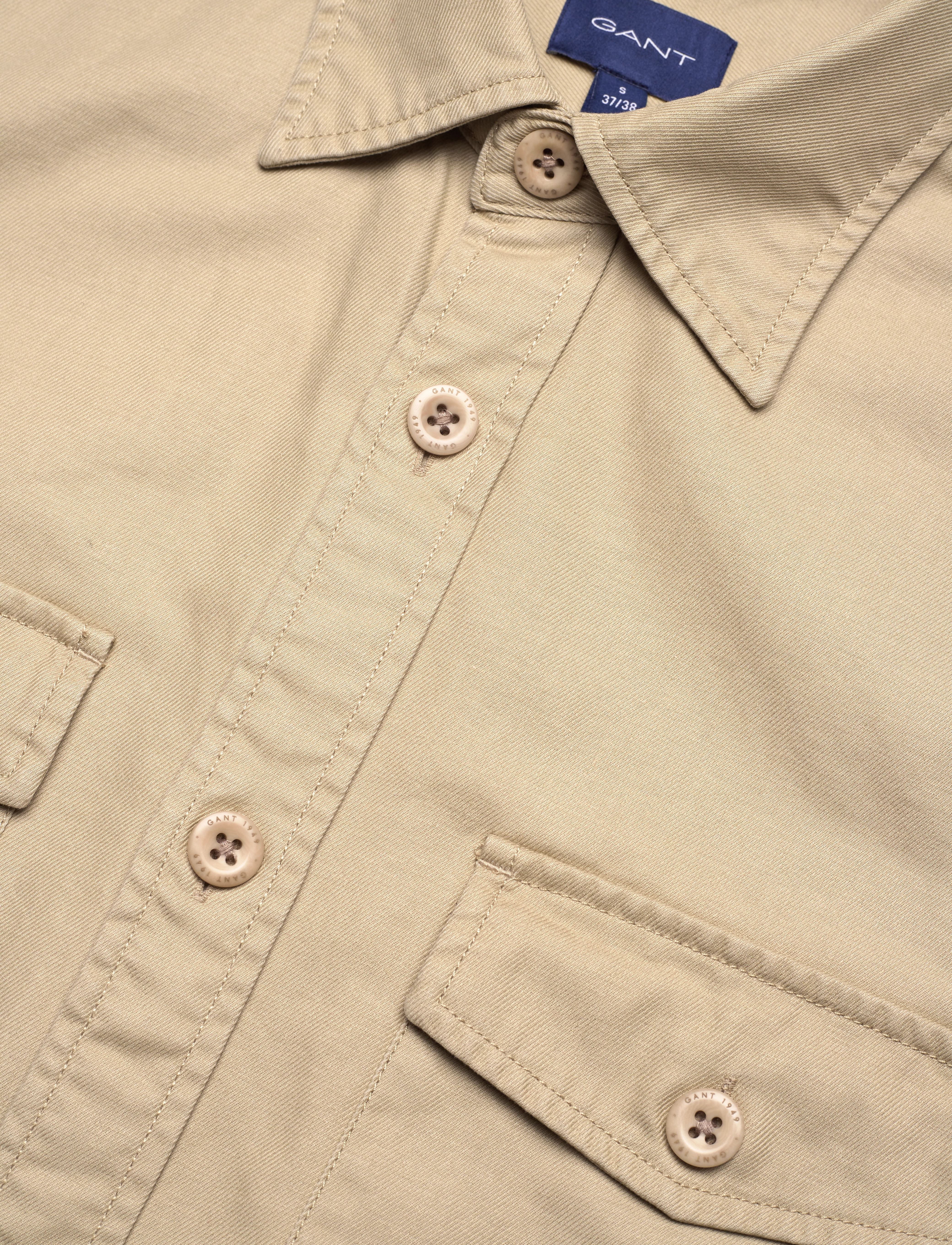 GANT - REL SOLID TWILL SHIRT - concrete beige - 3