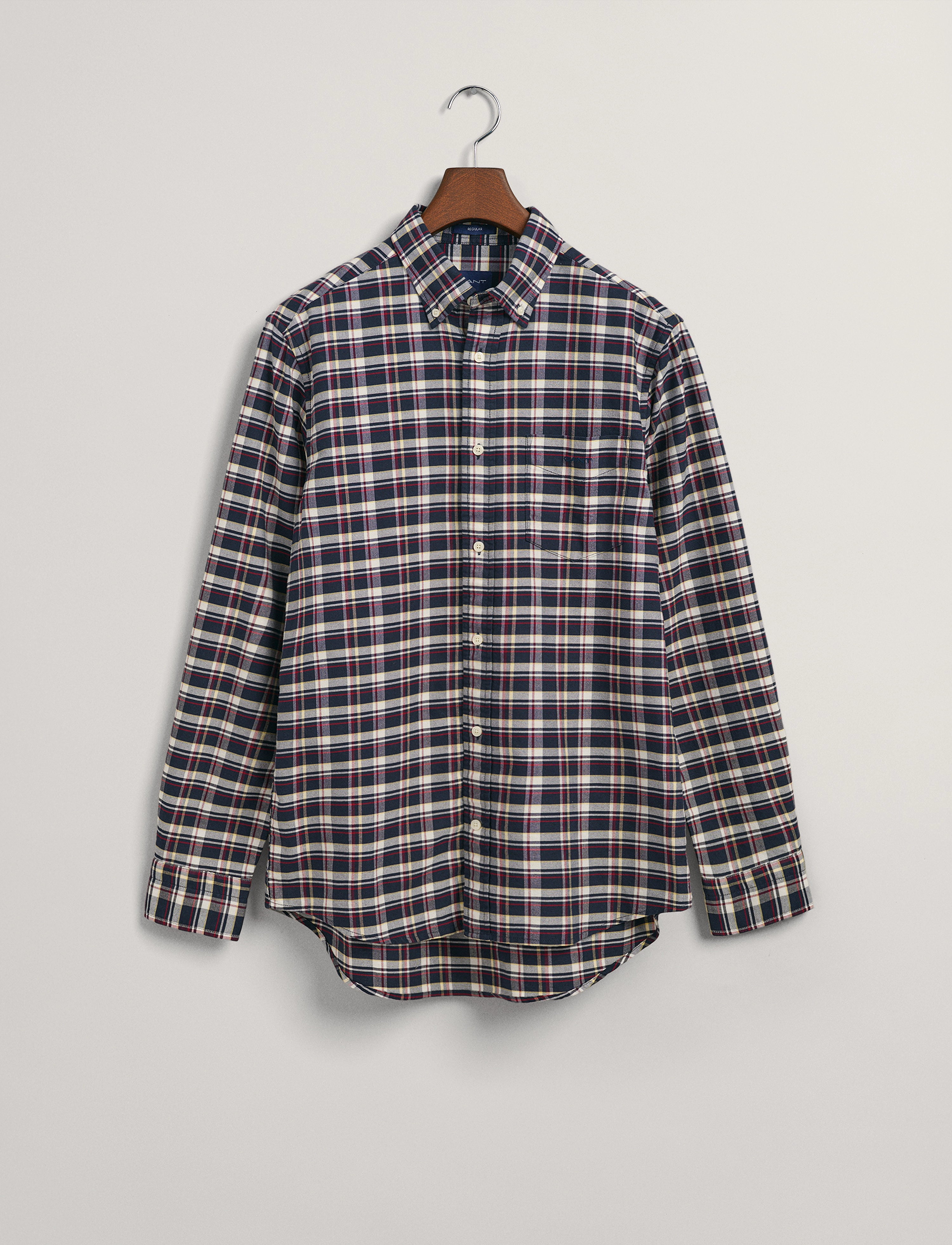 GANT - REG OXFORD CHECK SHIRT - evening blue - 4