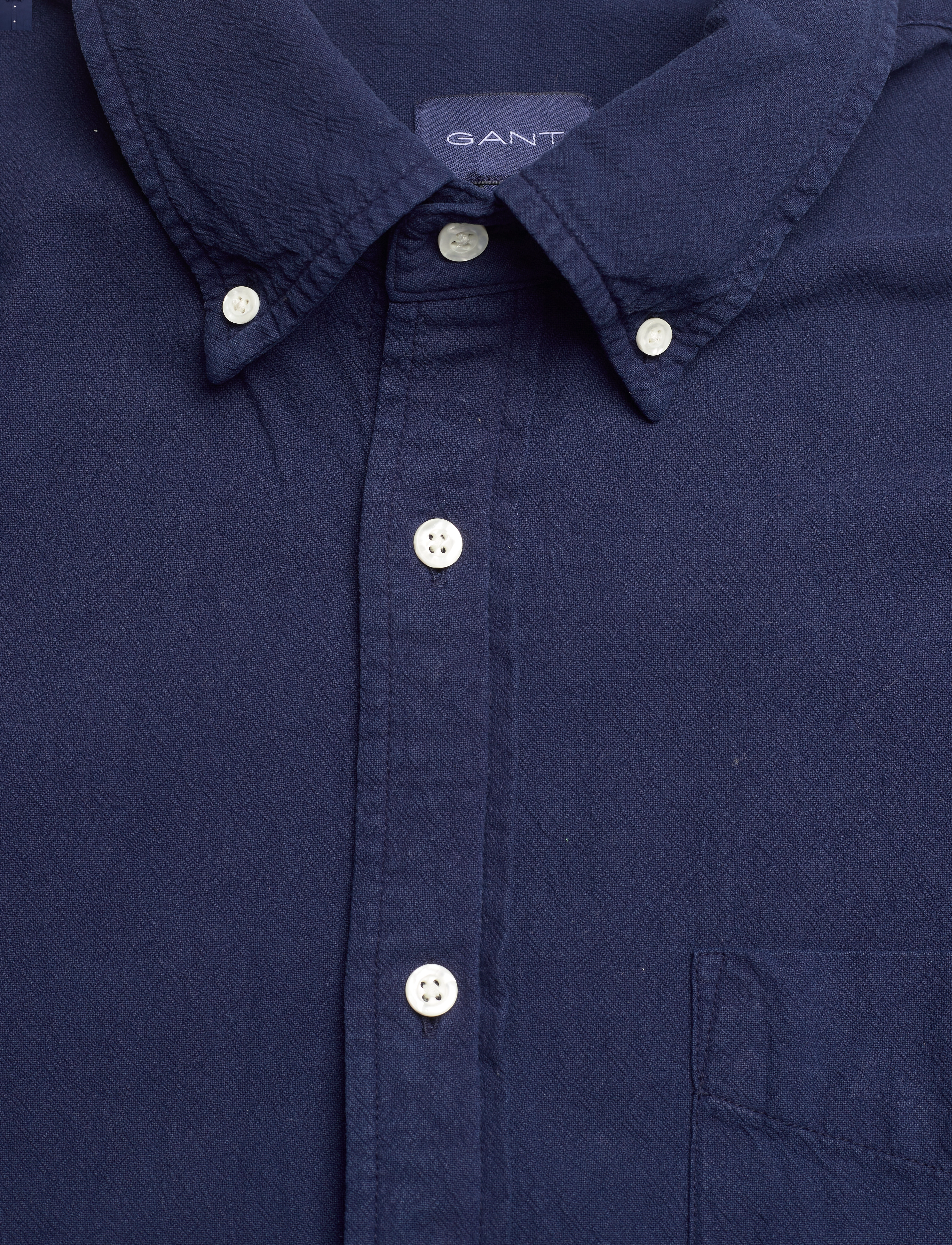 GANT - REL GMNT DYED TEXTURE WEAVE SHIRT - dusk blue - 2
