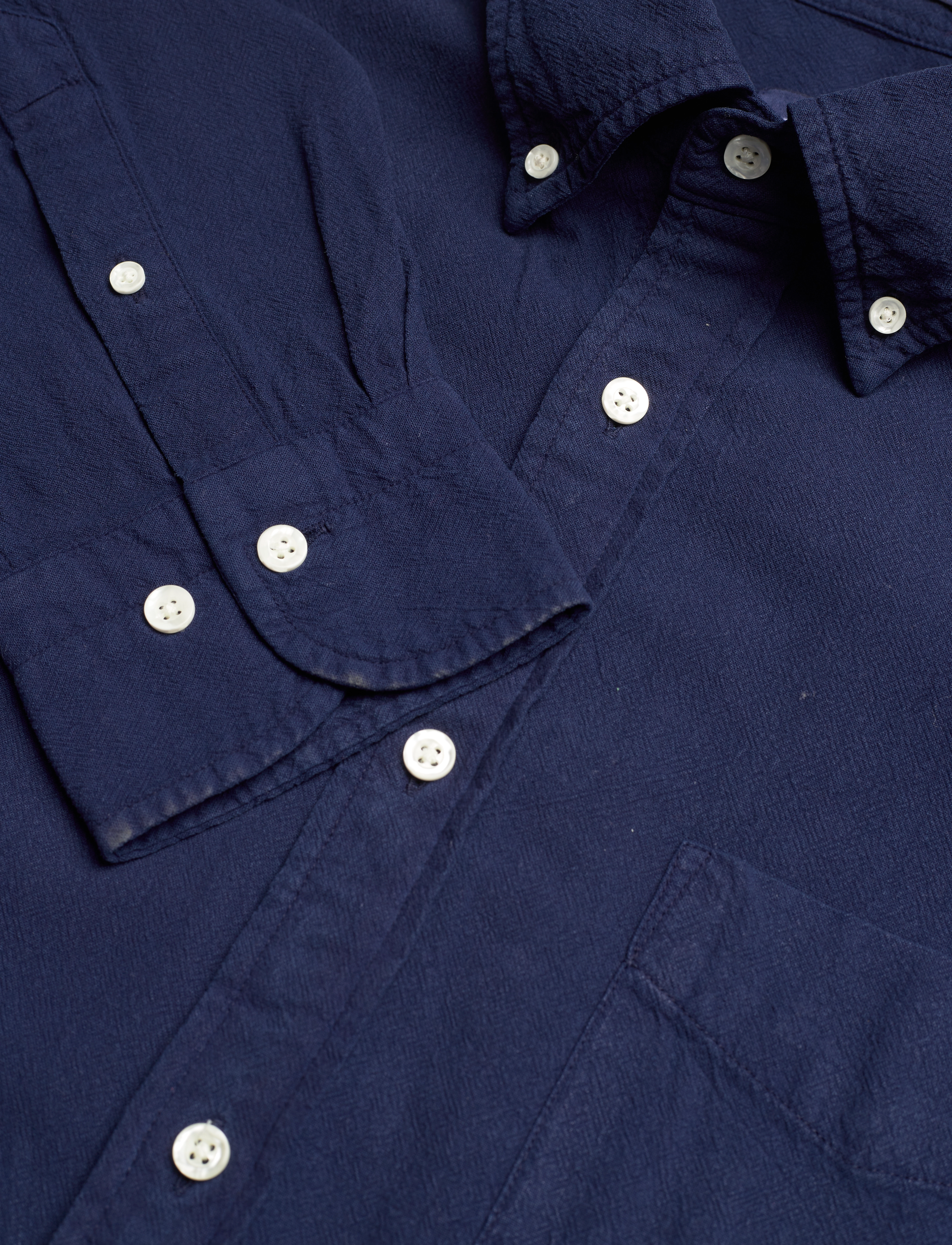 GANT - REL GMNT DYED TEXTURE WEAVE SHIRT - dusk blue - 3