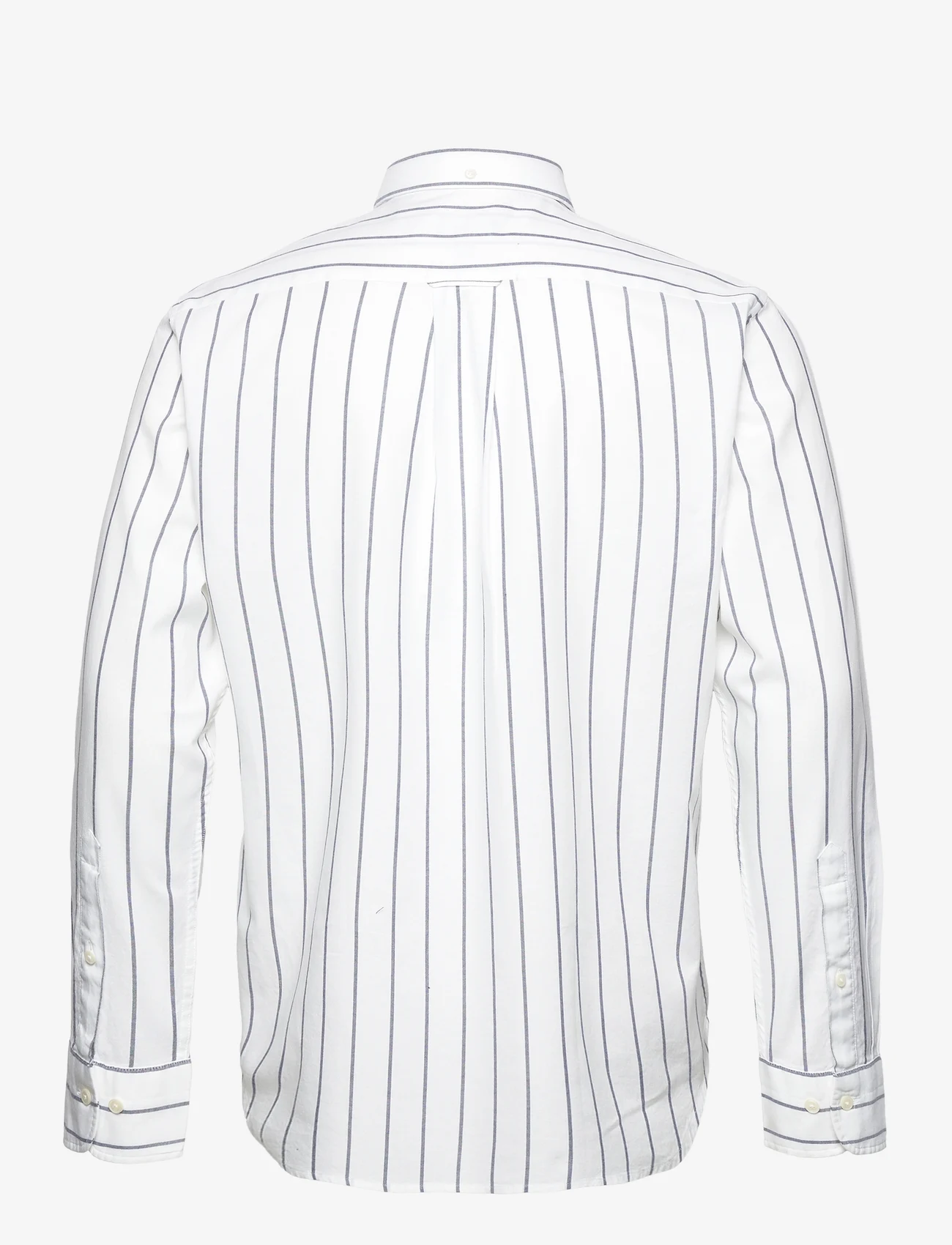 GANT - REG OXFORD STRIPE SHIRT - oksfordo marškiniai - eggshell - 1