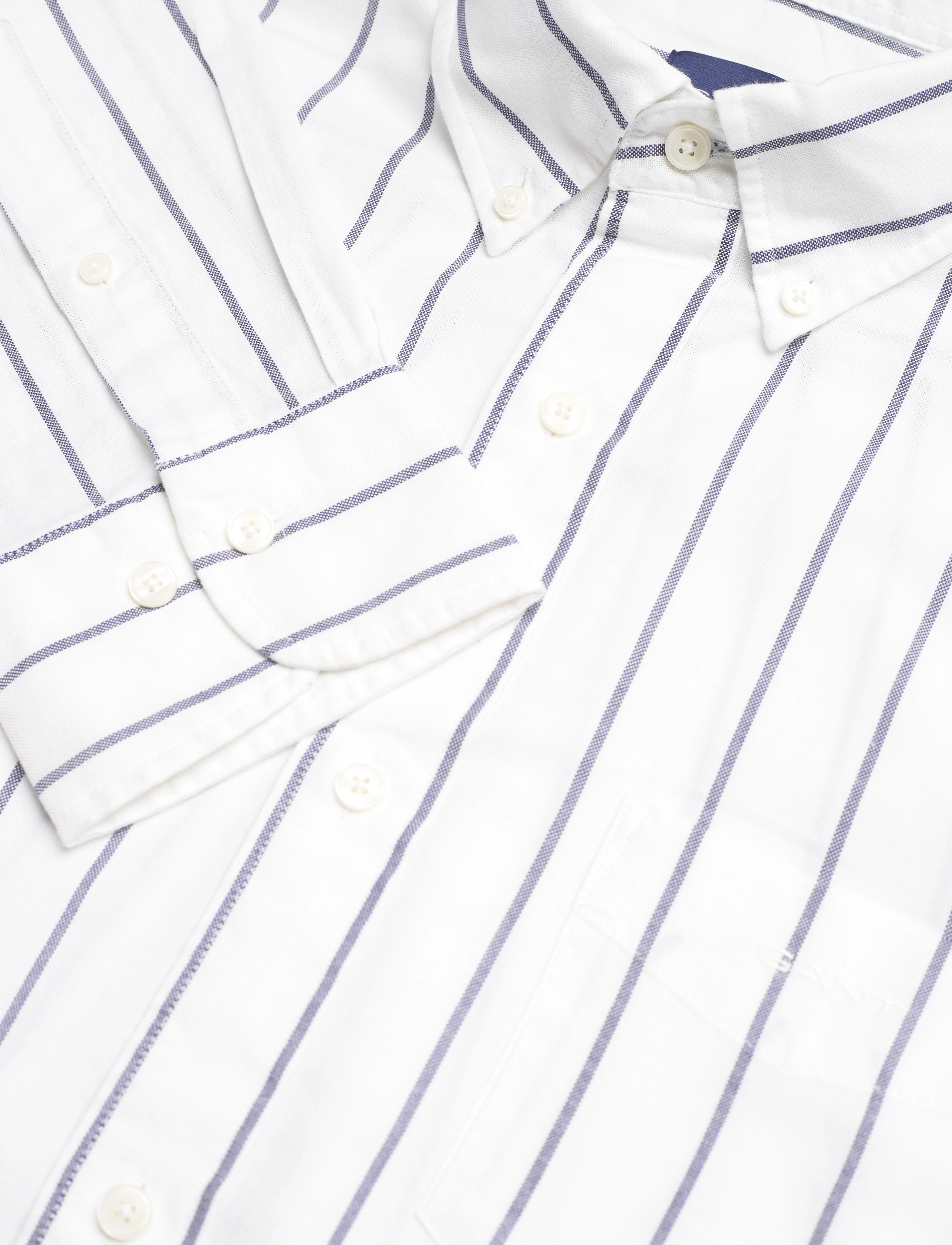 GANT - REG OXFORD STRIPE SHIRT - eggshell - 3