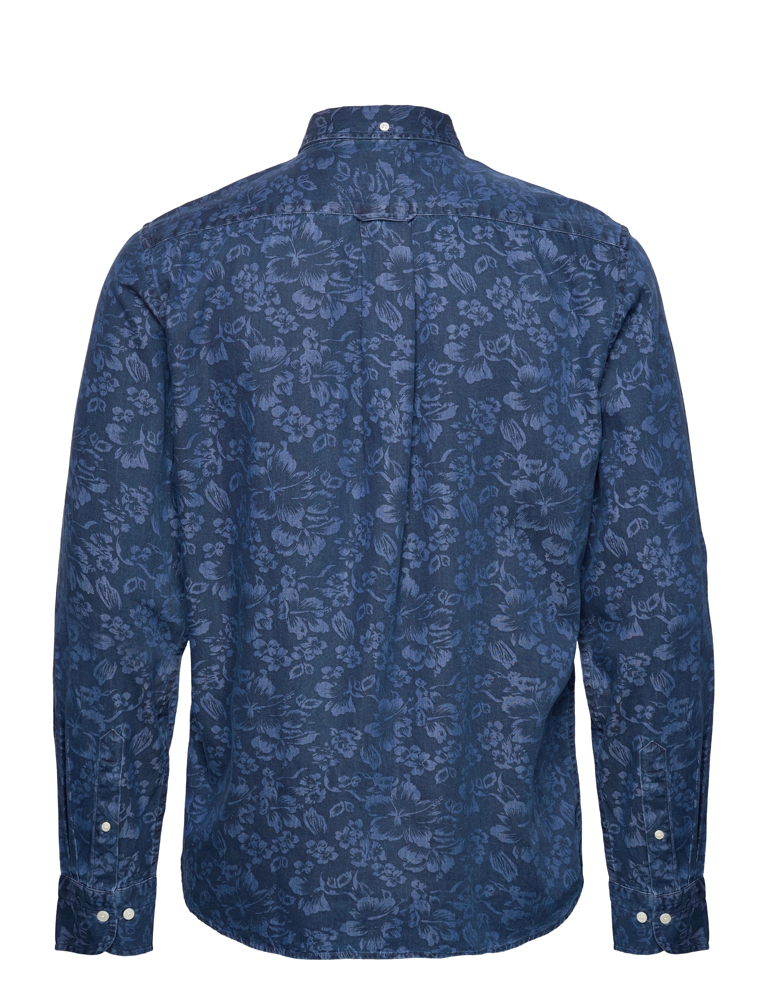 GANT - REG UT FLORAL PRINT INDIGO SHIRT - dark indigo - 1