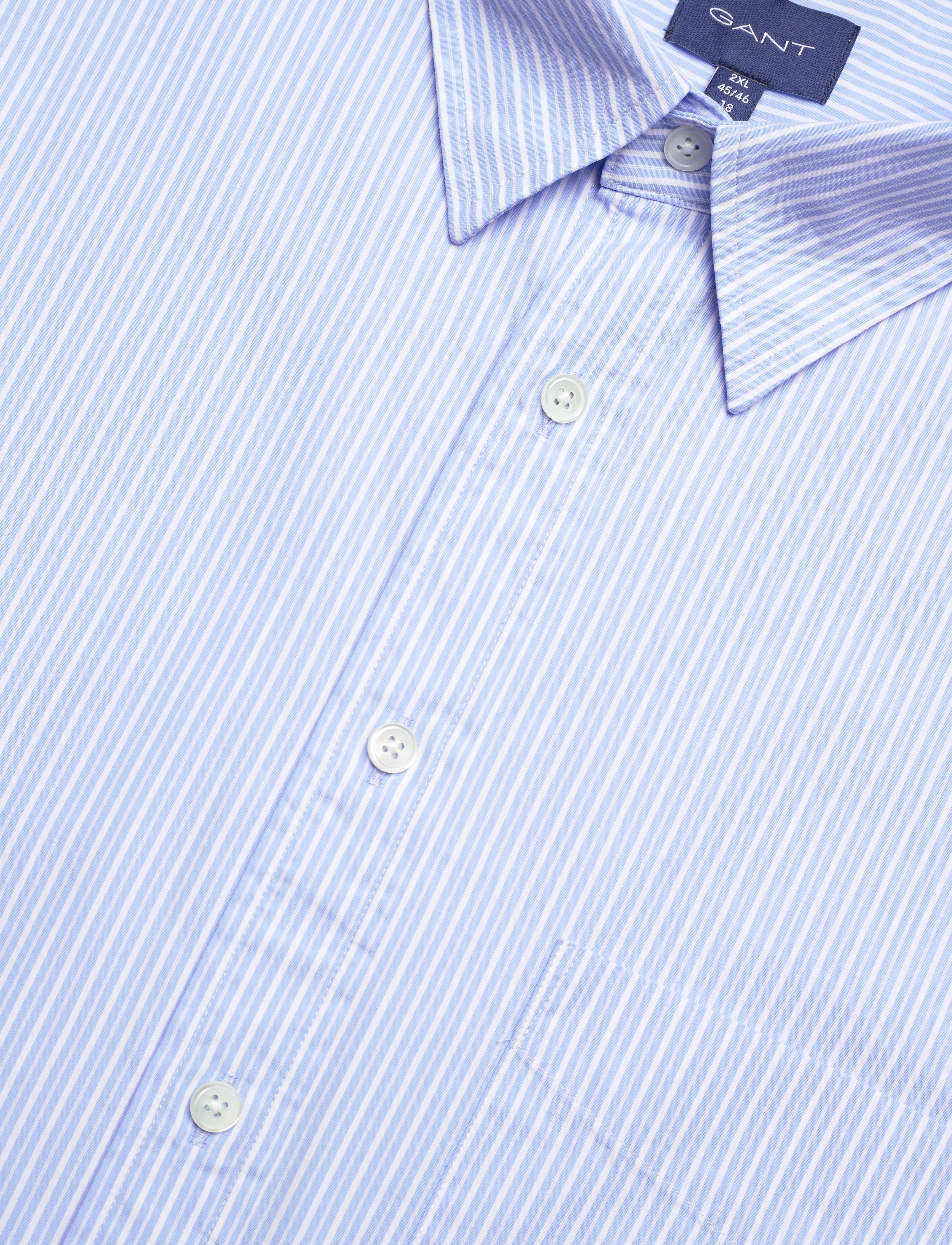 GANT - OS POPLIN STRIPE SHIRT - white - 3