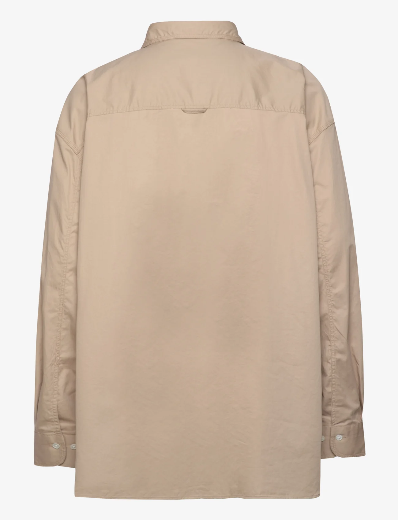 GANT - OS SOLID POPLIN SHIRT - basic skjortor - concrete beige - 1