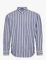 GANT - REL DREAMY OXFORD STRIPE SHIRT - oxford skjorter - college blue - 0