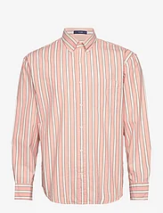 GANT - REL DREAMY OXFORD STRIPE SHIRT - oxford shirts - guava orange - 0