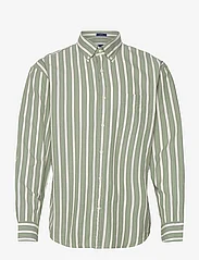 GANT - REL DREAMY OXFORD STRIPE SHIRT - oxford shirts - kalamata green - 0