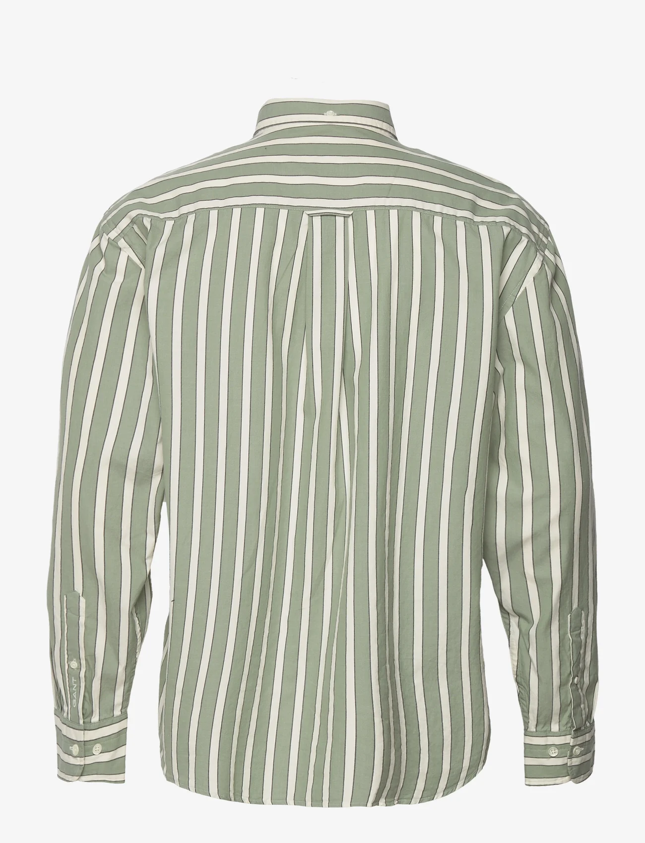 GANT - REL DREAMY OXFORD STRIPE SHIRT - oxford shirts - kalamata green - 1